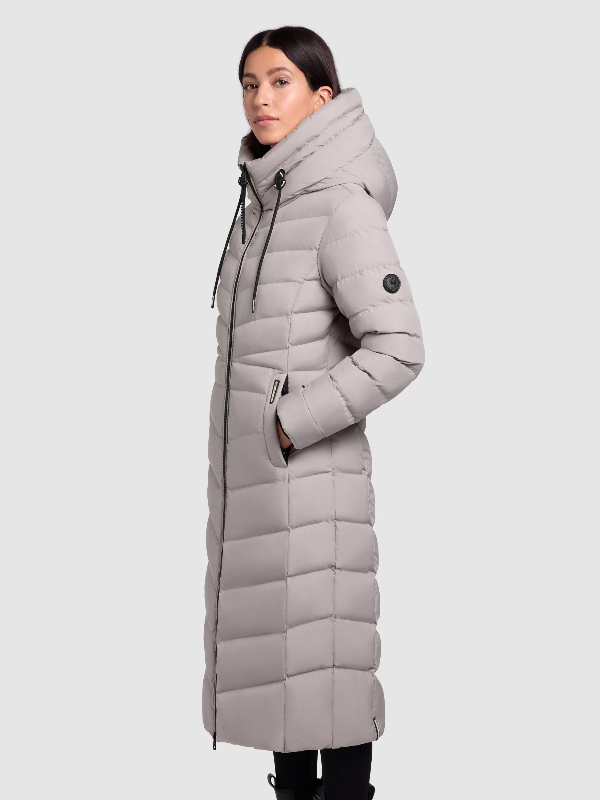 khujo-ingram4-damen-mantel-blizzard-grey-knielanger-steppmantel-tailliert image 5