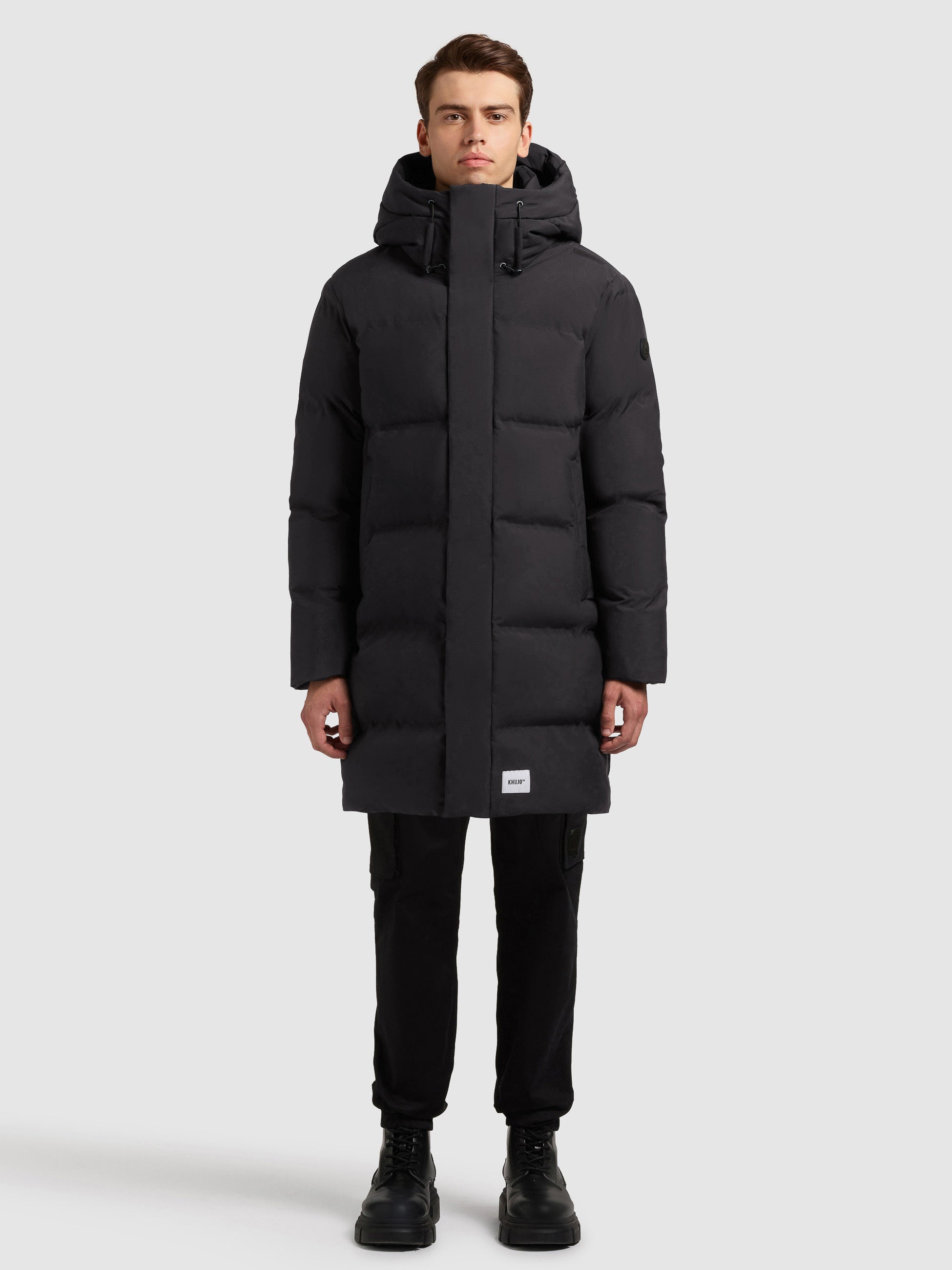 khujo-mantel-stank3-obrage-grey-gesteppter-herren-wintermantel-mit-kapuze image 1