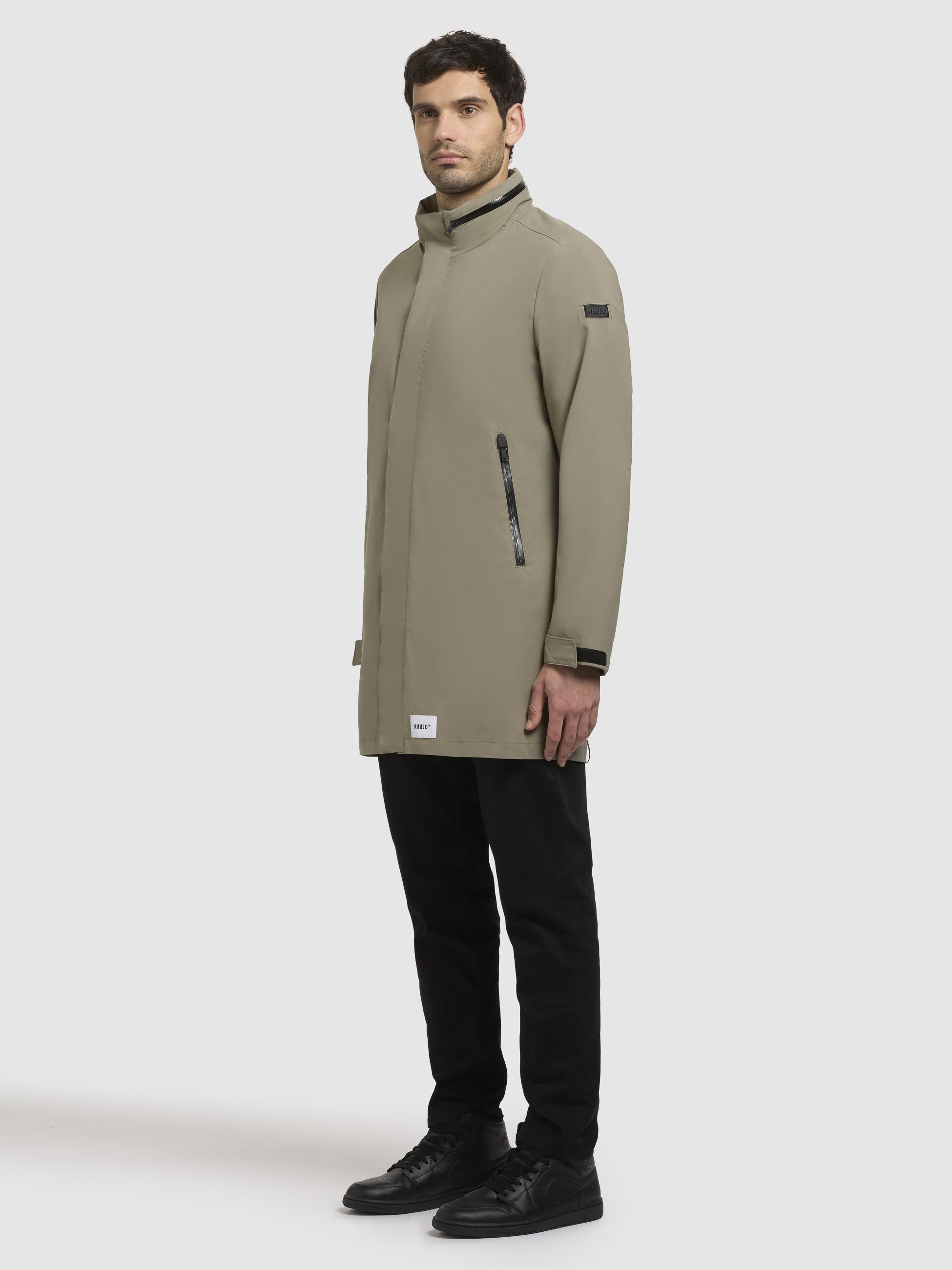 khujo-yimm-kurzmantel-graugr-n-sommerparka-regular-fit-mit-verstaubarer-kapuze image 2
