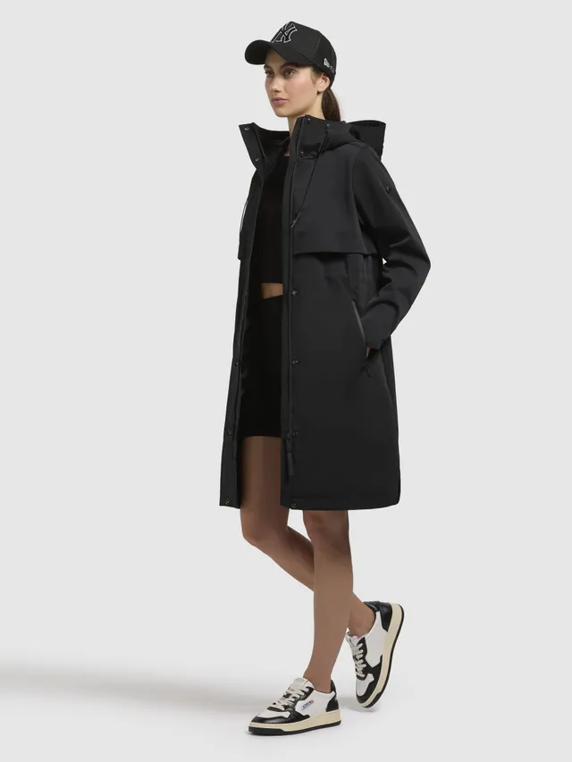 khujo-manao-damen-sommerparka-schwarz-regular-fit-kurzmantel image 1