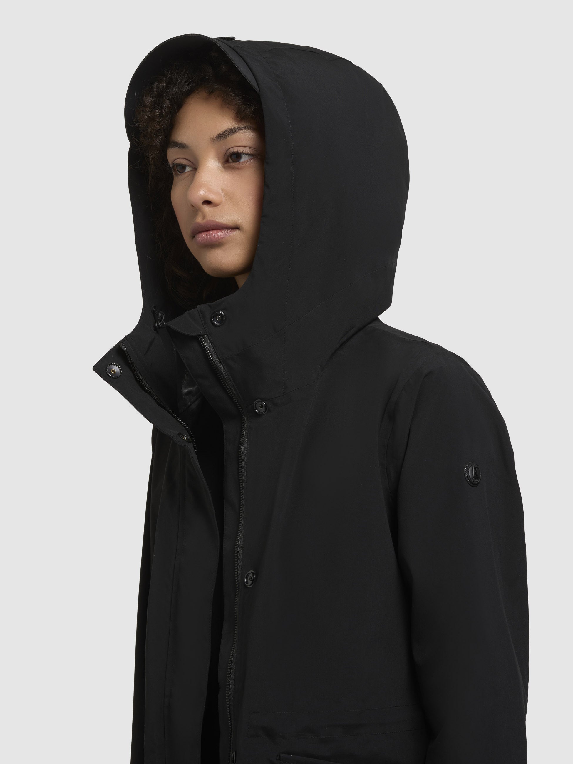 khujo-mantel-namara-schwarz-kurzmantel-regular-fit-mit-kapuze image 7