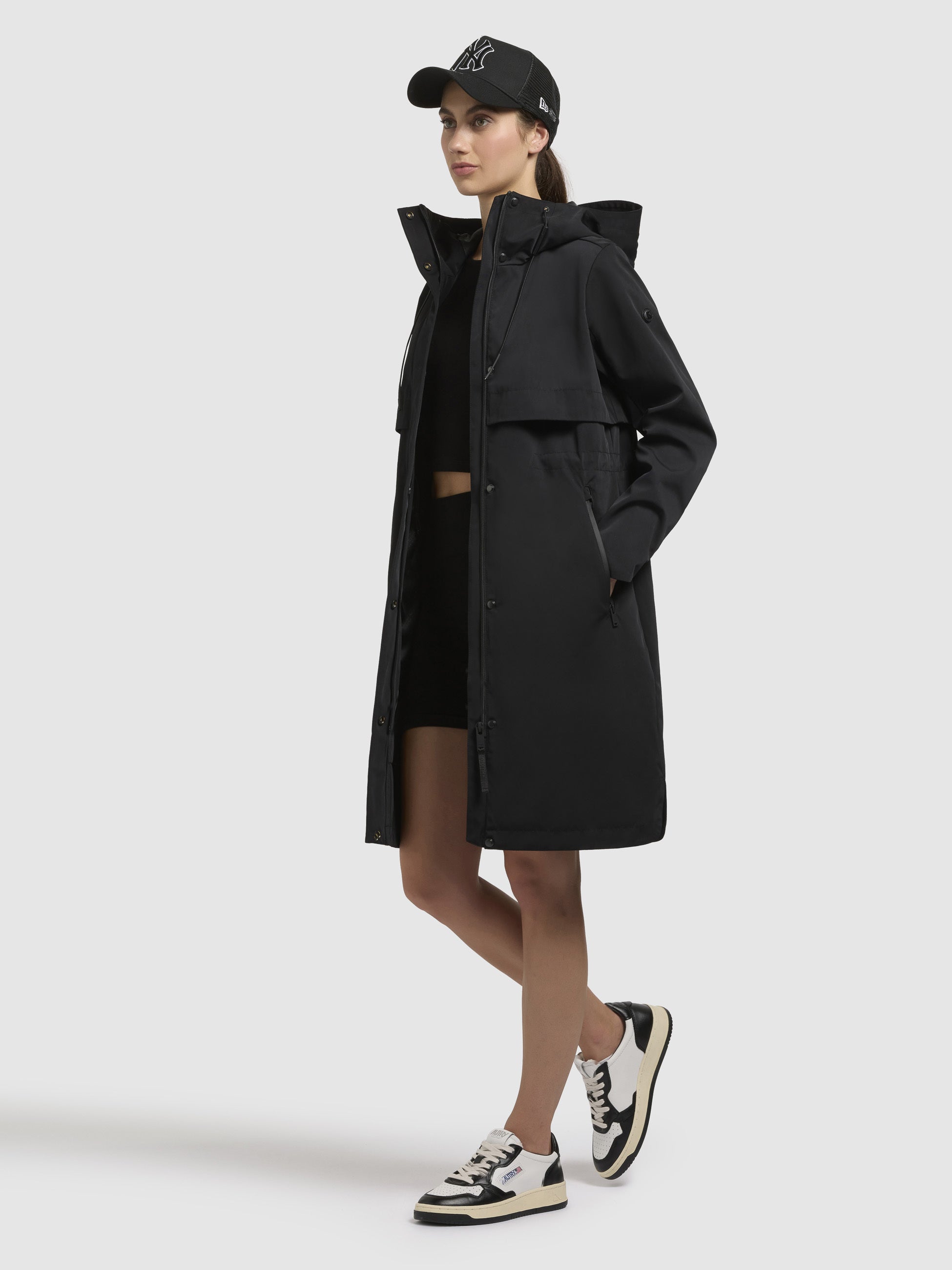 khujo-manao-damen-sommer-parka-black-leichter-mantel-regular-fit image 1