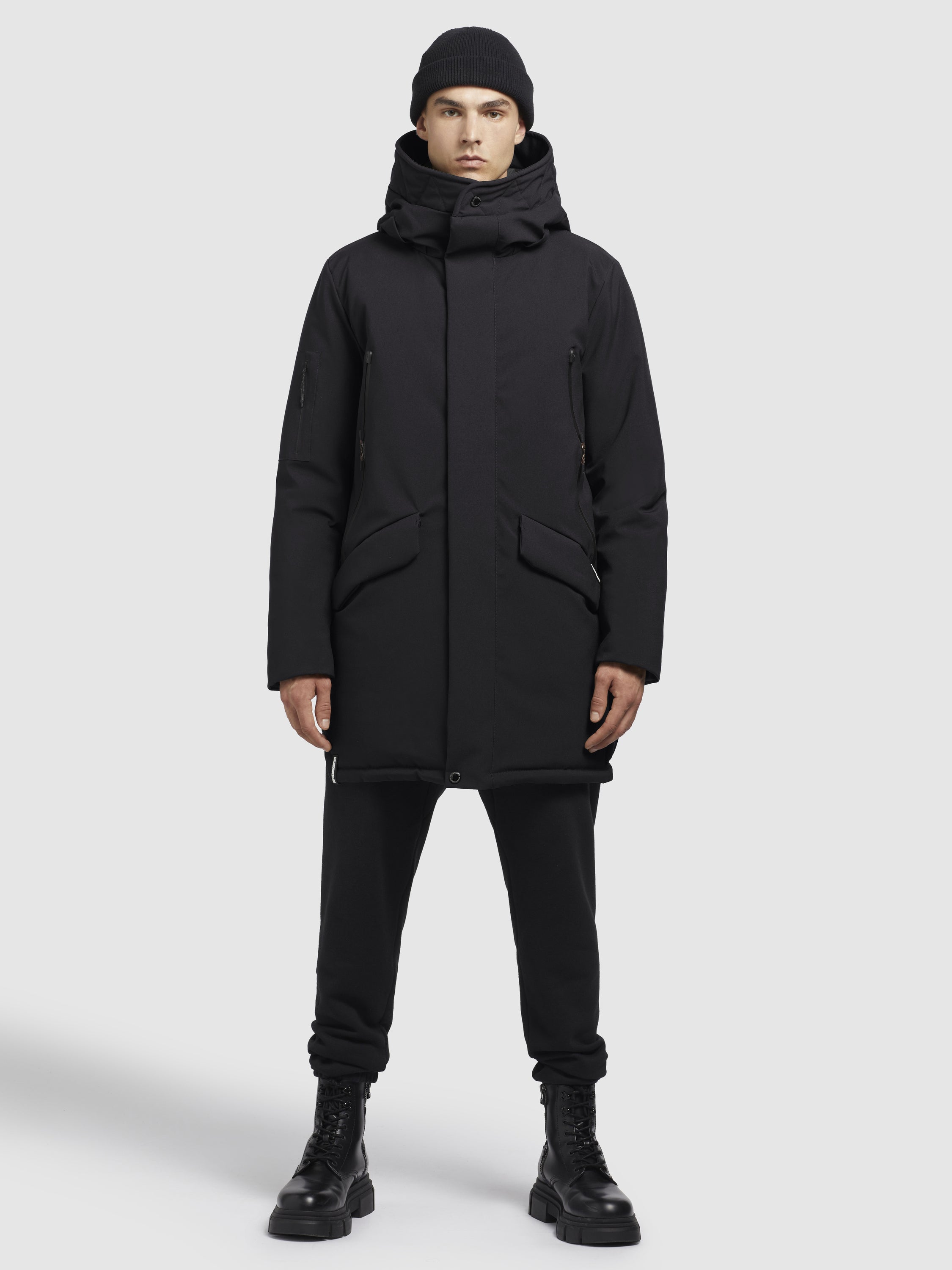 khujo-mantel-carl2-schwarz-parka-mantel-im-loose-fit image 1