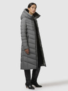 khujo-coat-stoane-gray-wadenlanger-damen-steppmantel-grau-figurbetont image 6