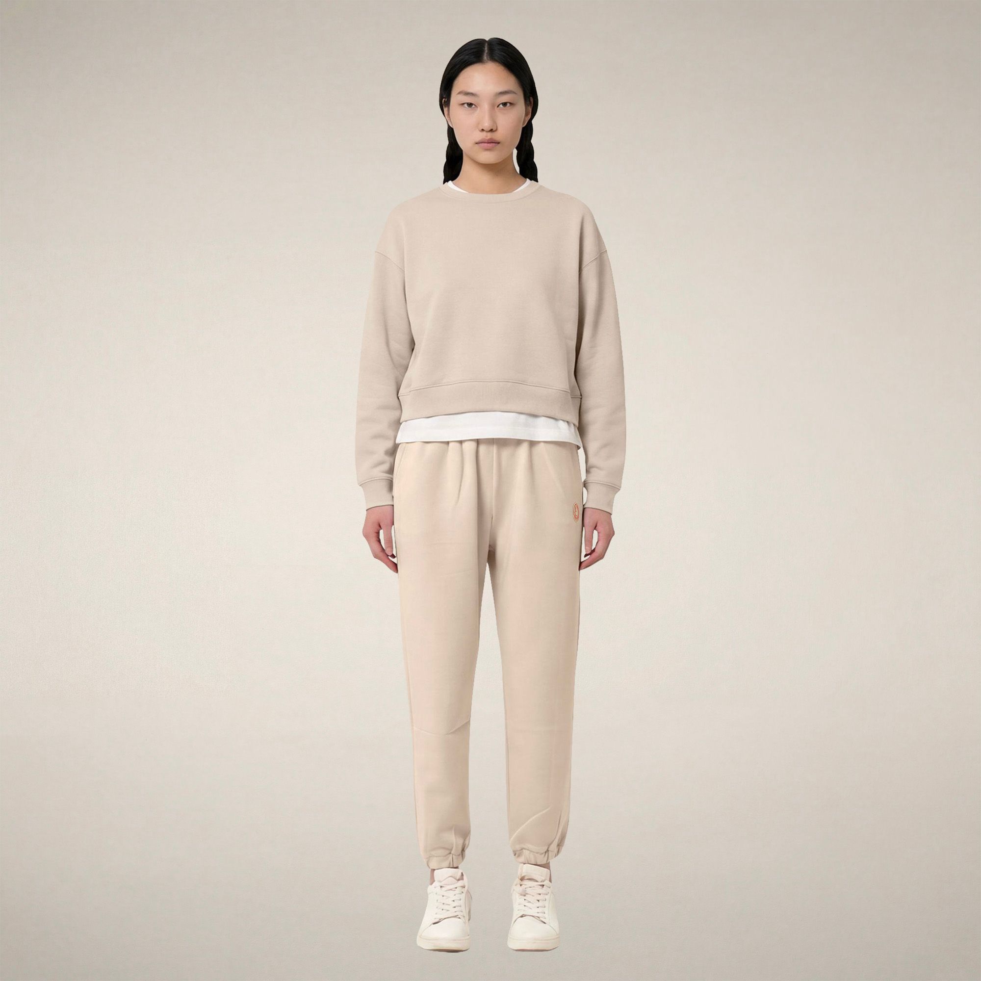 save-the-duck-hiroko-damen-hose-relaxed-beige-rainy image 1