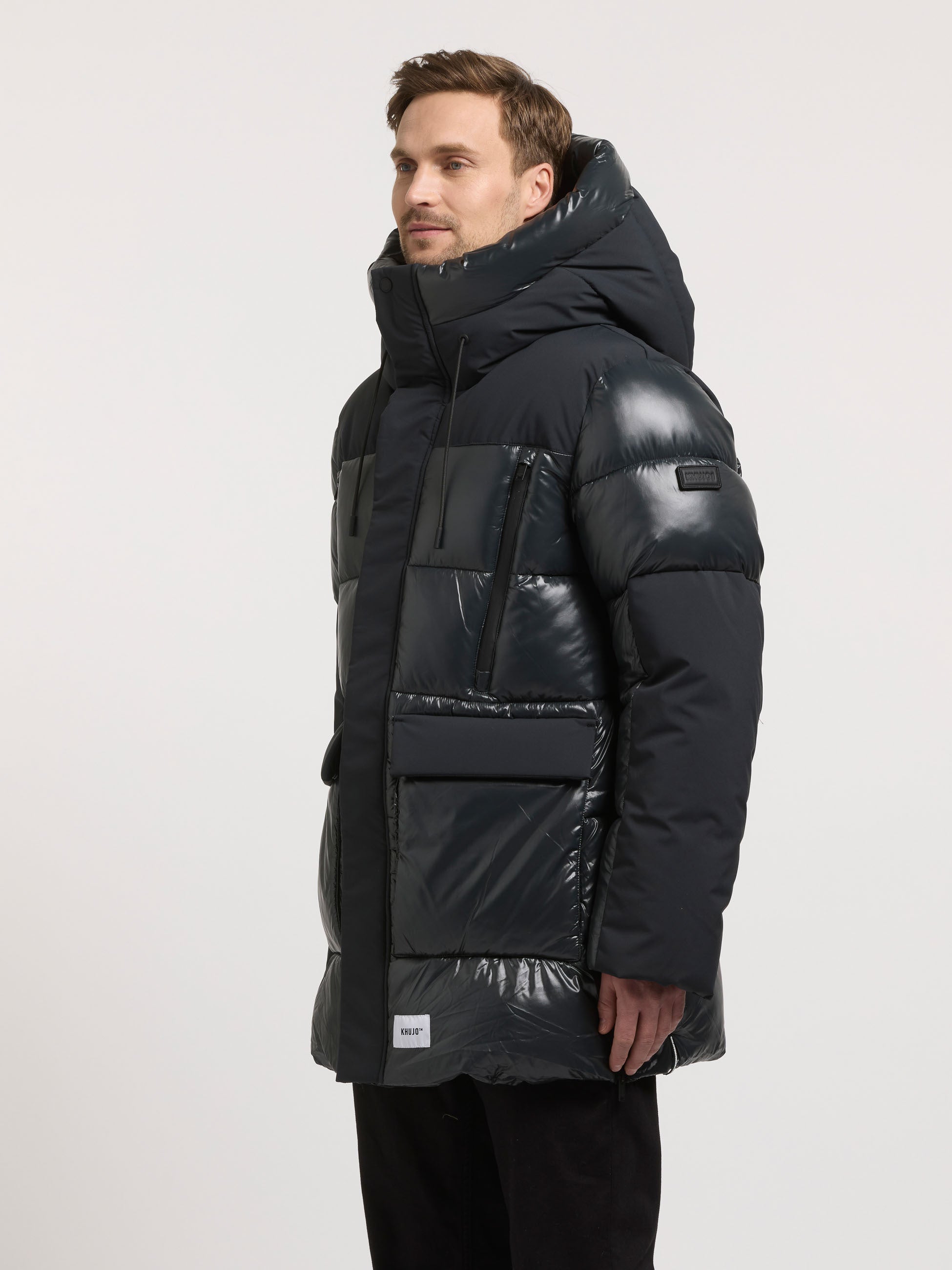khujo-jacke-tone-obrage-grey-steppjacke-loose-fit-materialmix image 5