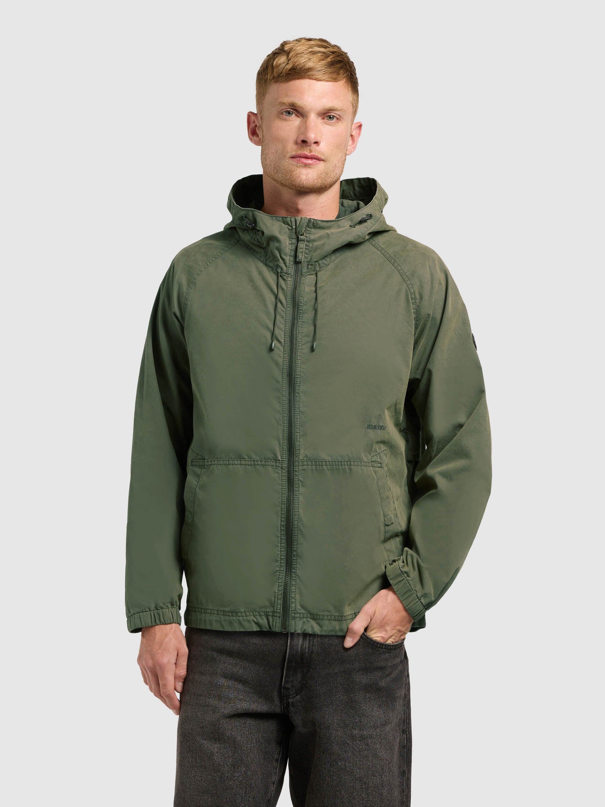 khujo-weru-damen-blousonjacke-mit-kapuze-black-olive image 4