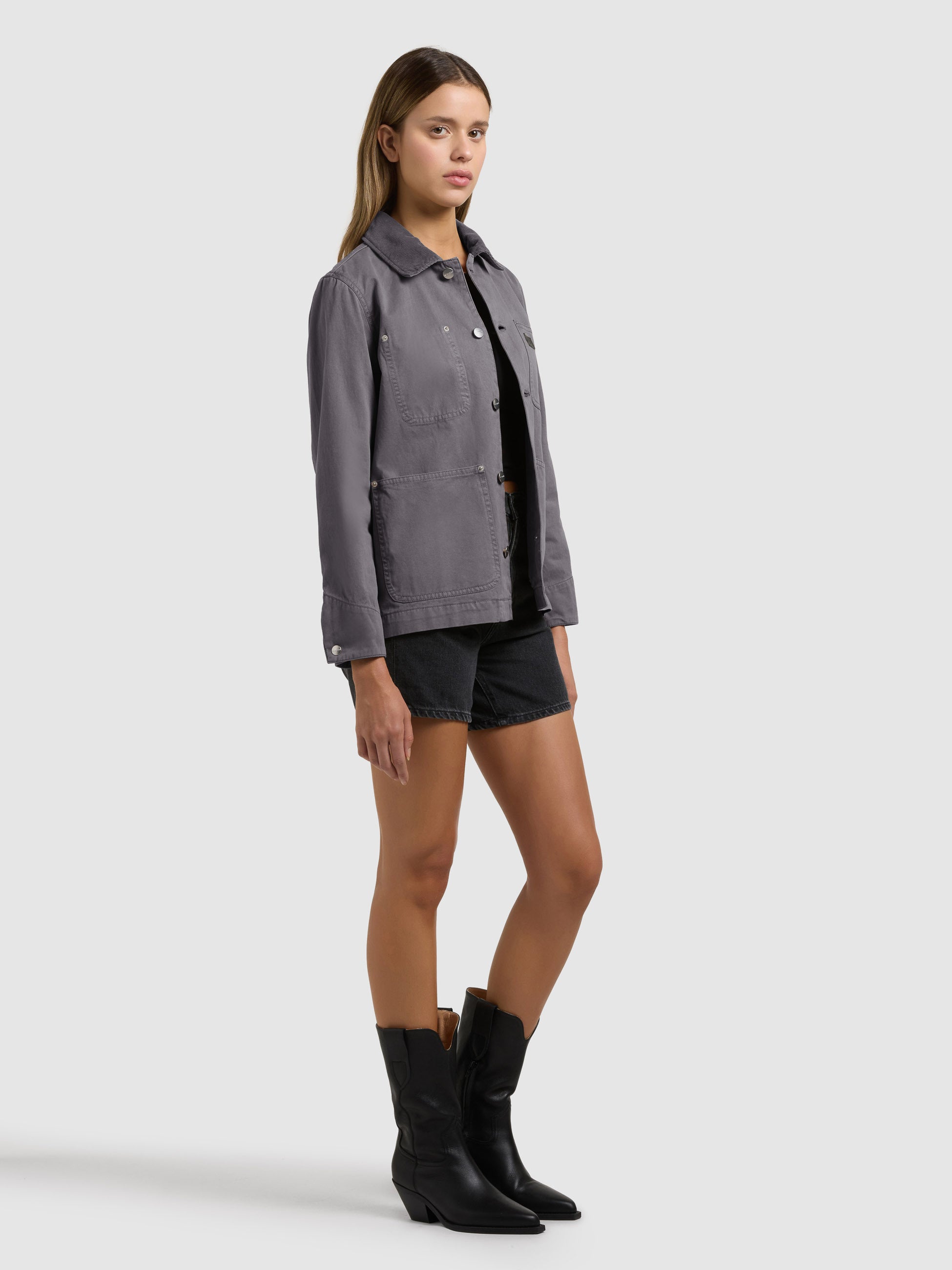 khujo-suzy-damen-jacke-fieldjacket-sea-grey image 2