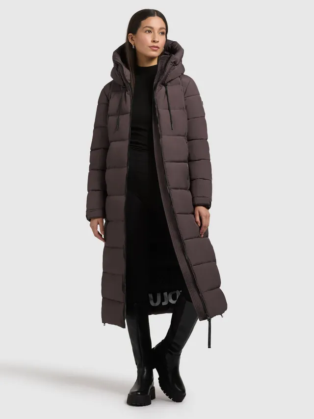 khujo-deria4-moody-plum-mantel-damen-wadenlanger-steppmantel-regular-fit image 1