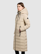 khujo-mantel-simmie-beige-knielanger-damen-steppmantel-mit-taille image 5