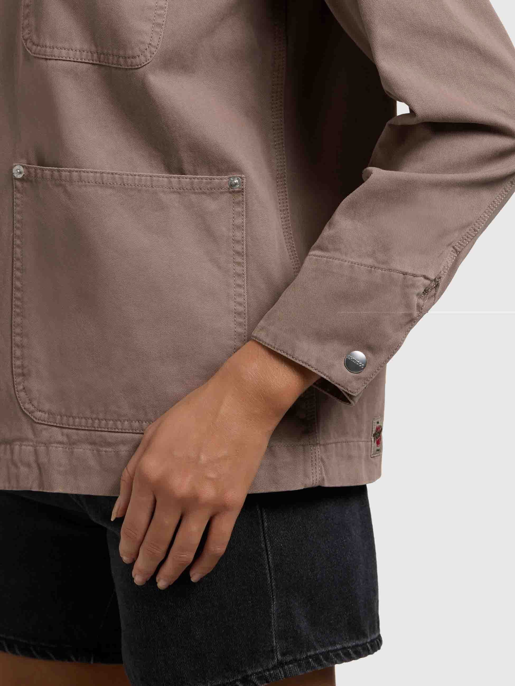 khujo-jacke-suzy-latte-brown-fieldjacket-damen-baumwoll-twill image 8