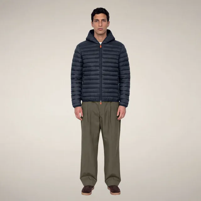 save-the-duck-donald-herren-steppjacke-blau-schwarz-leicht-mit-kapuze image 1