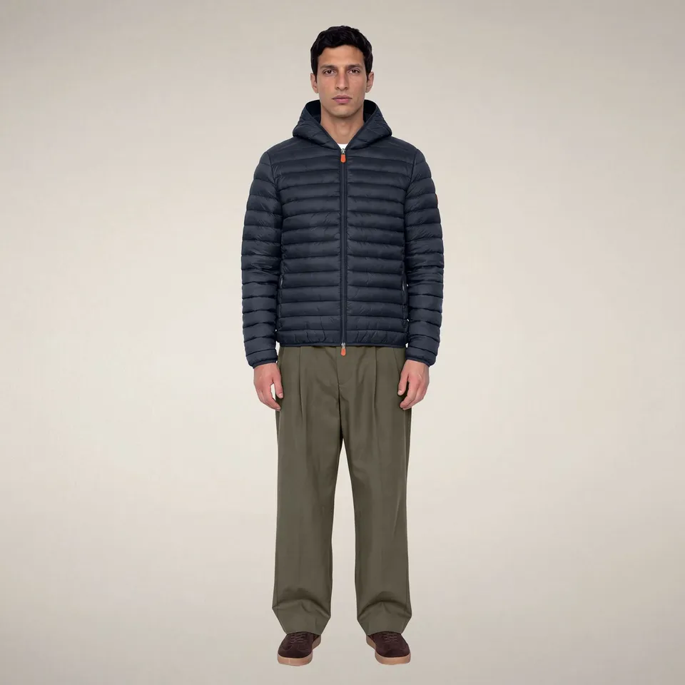save-the-duck-donald-herren-steppjacke-blau-schwarz-leicht-mit-kapuze image 1