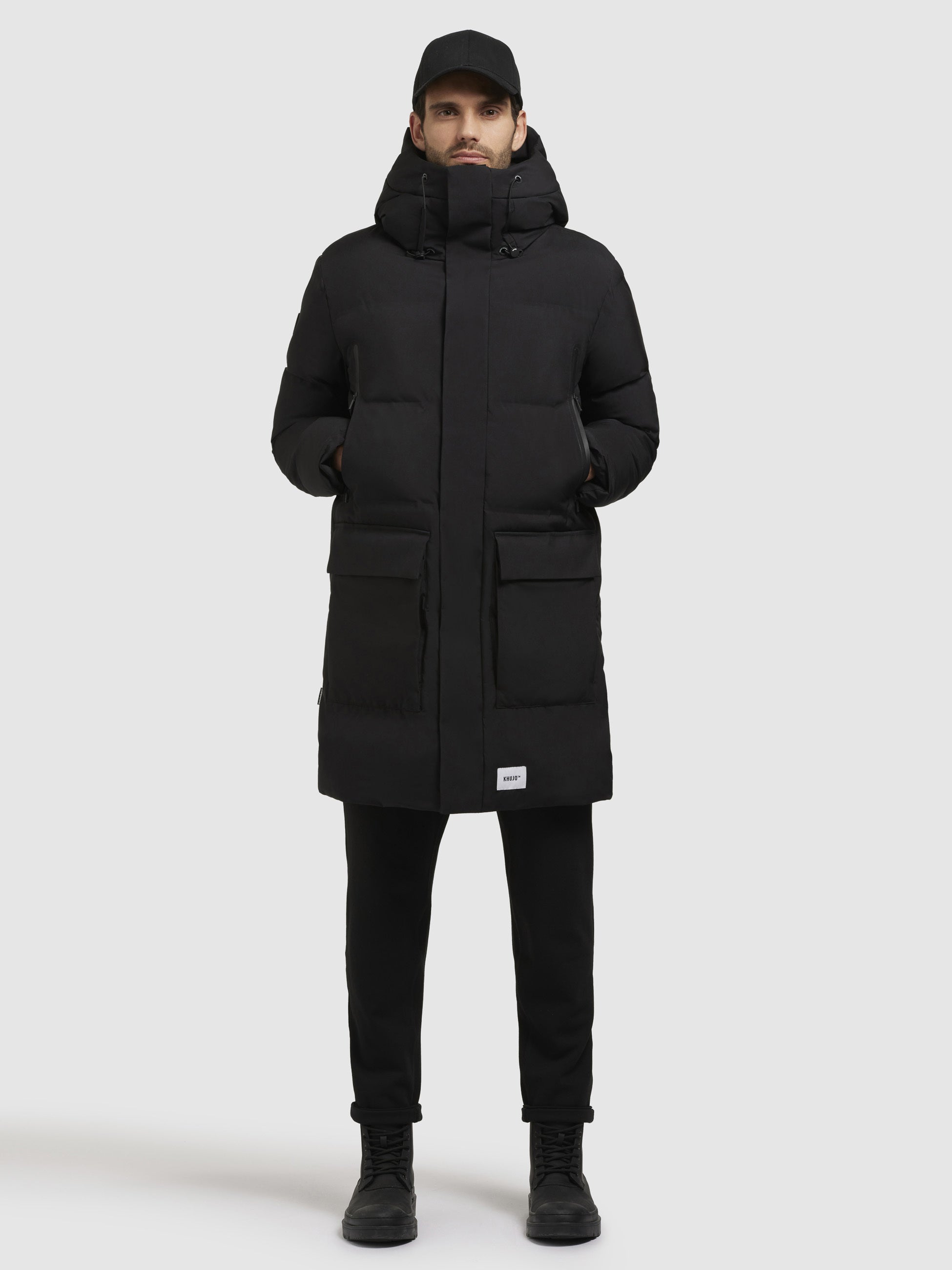 khujo-mantel-winer2-schwarz-warmer-damen-steppmantel-mit-kapuze image 1