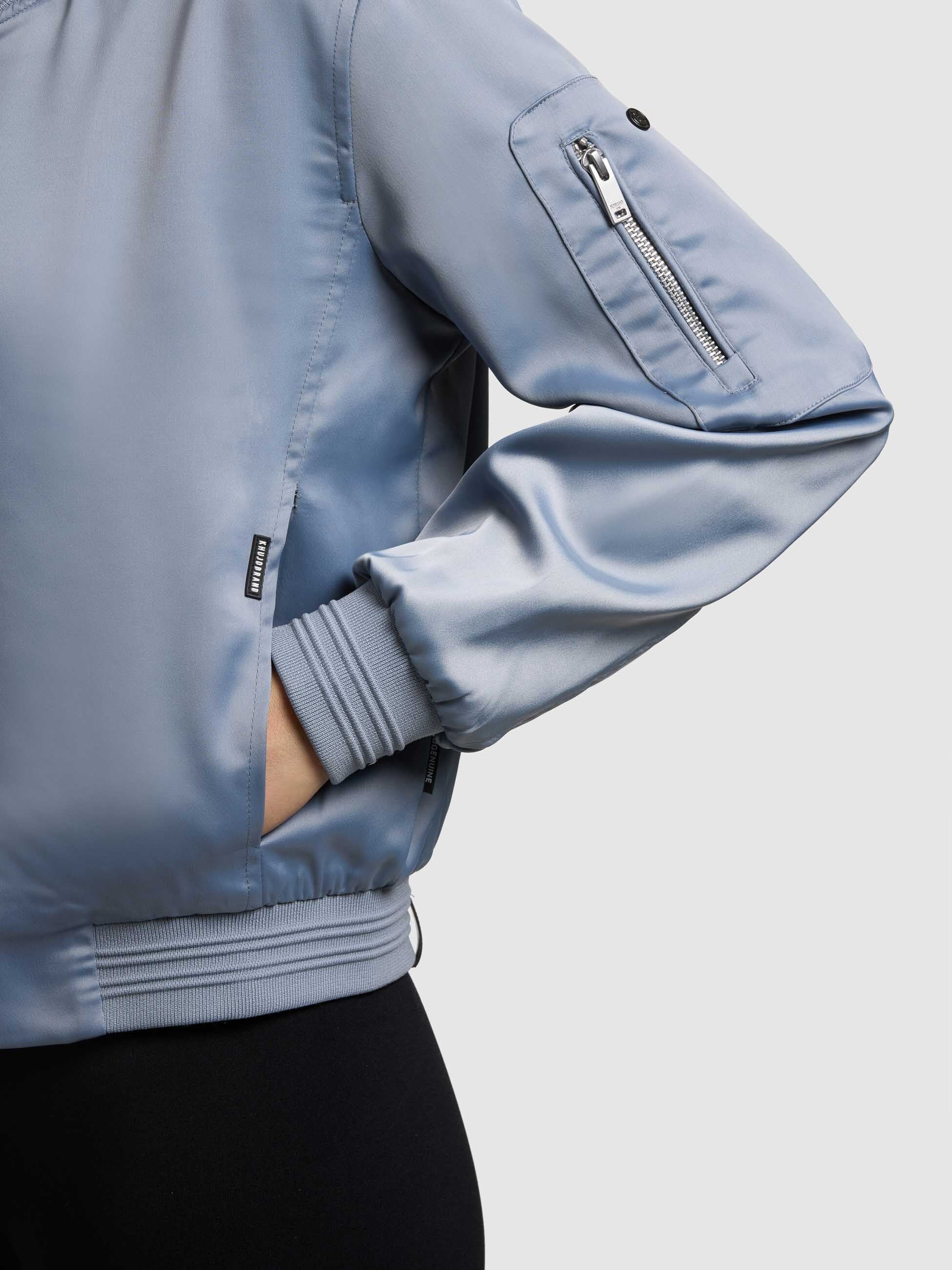 khujo-jacke-tami-misty-blue-damen-bomberjacke-aus-satin image 8