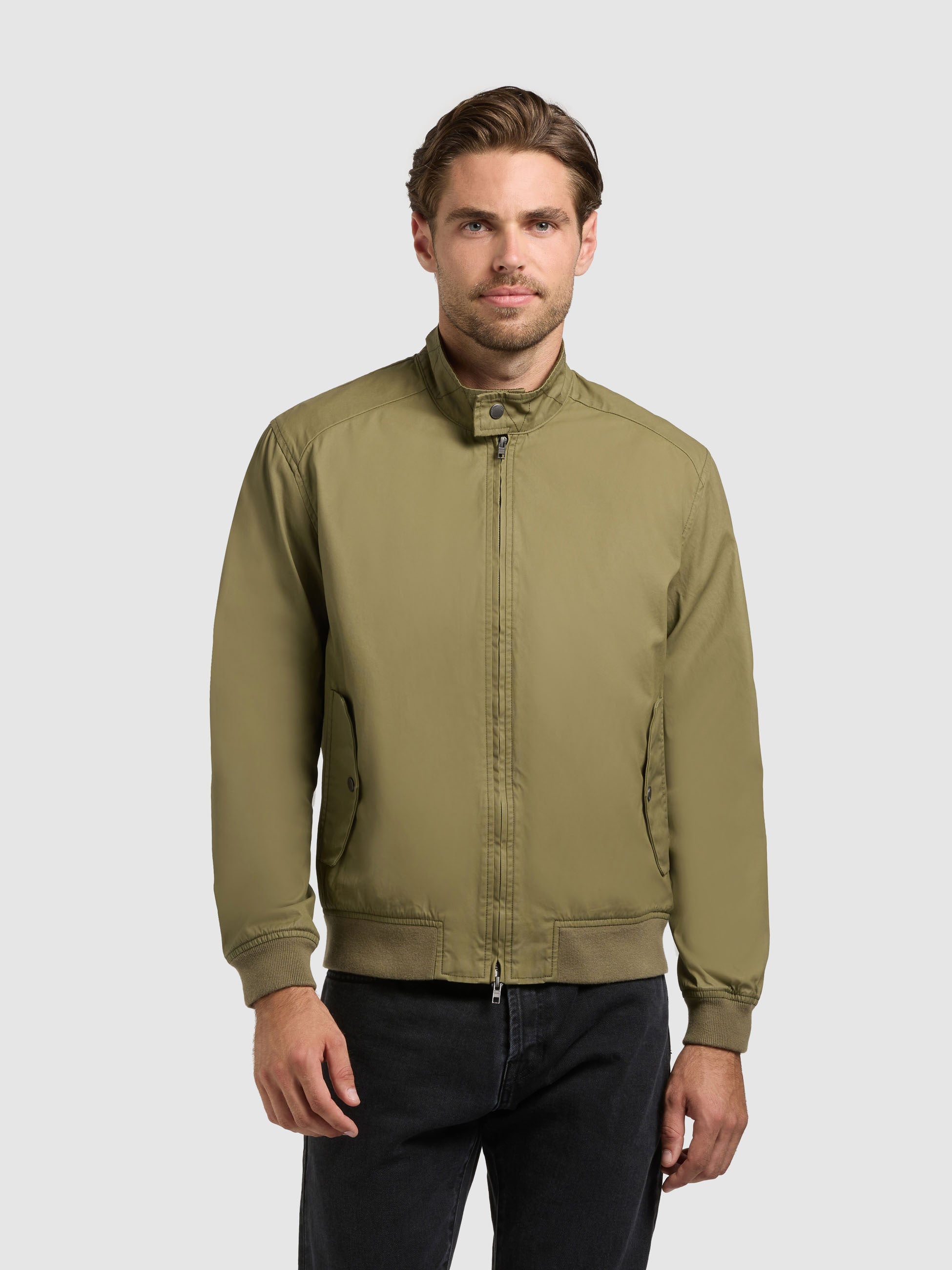 khujo-jacke-nabo-olive-blouson-aus-gewachster-baumwolle image 1