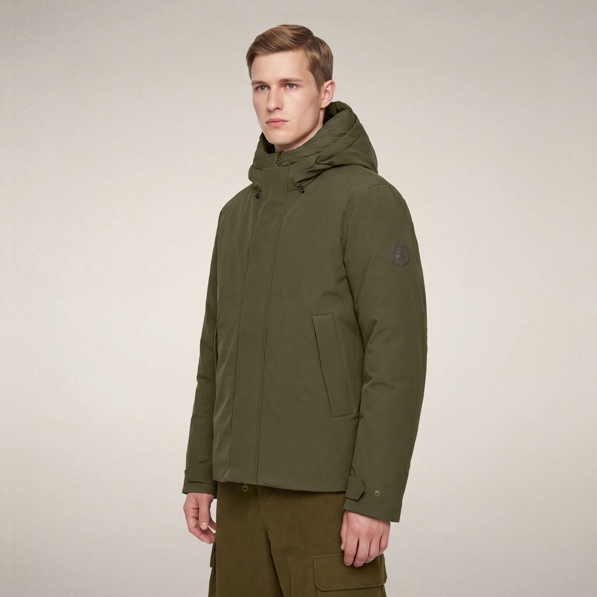 save-the-duck-stewart-herren-jacke-gr-n-schlangen-optik-light-air-kapuzenjacke image 5