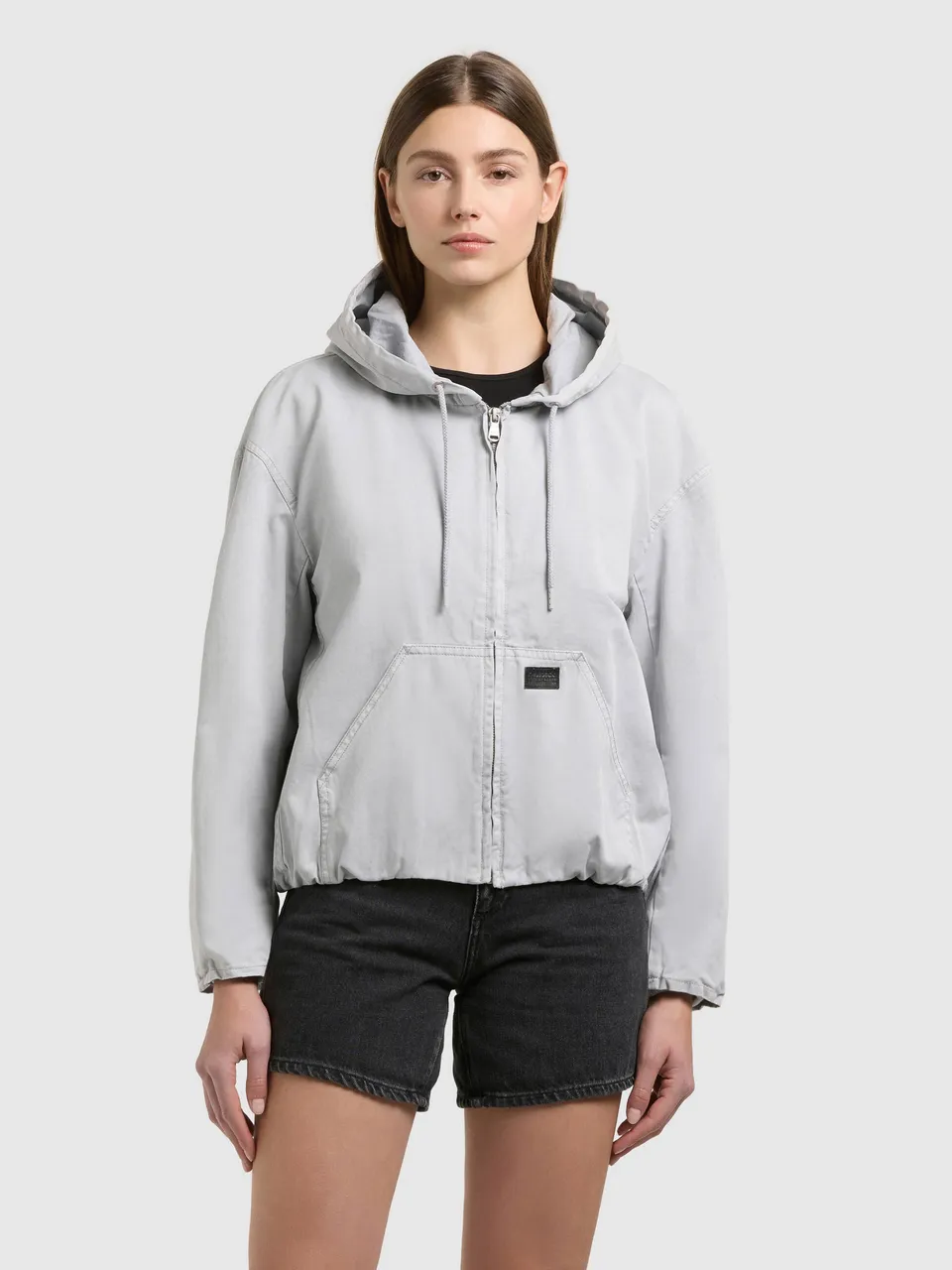 khujo-jacke-judy-light-grey-damen-blousonjacke-mit-kapuze image 1