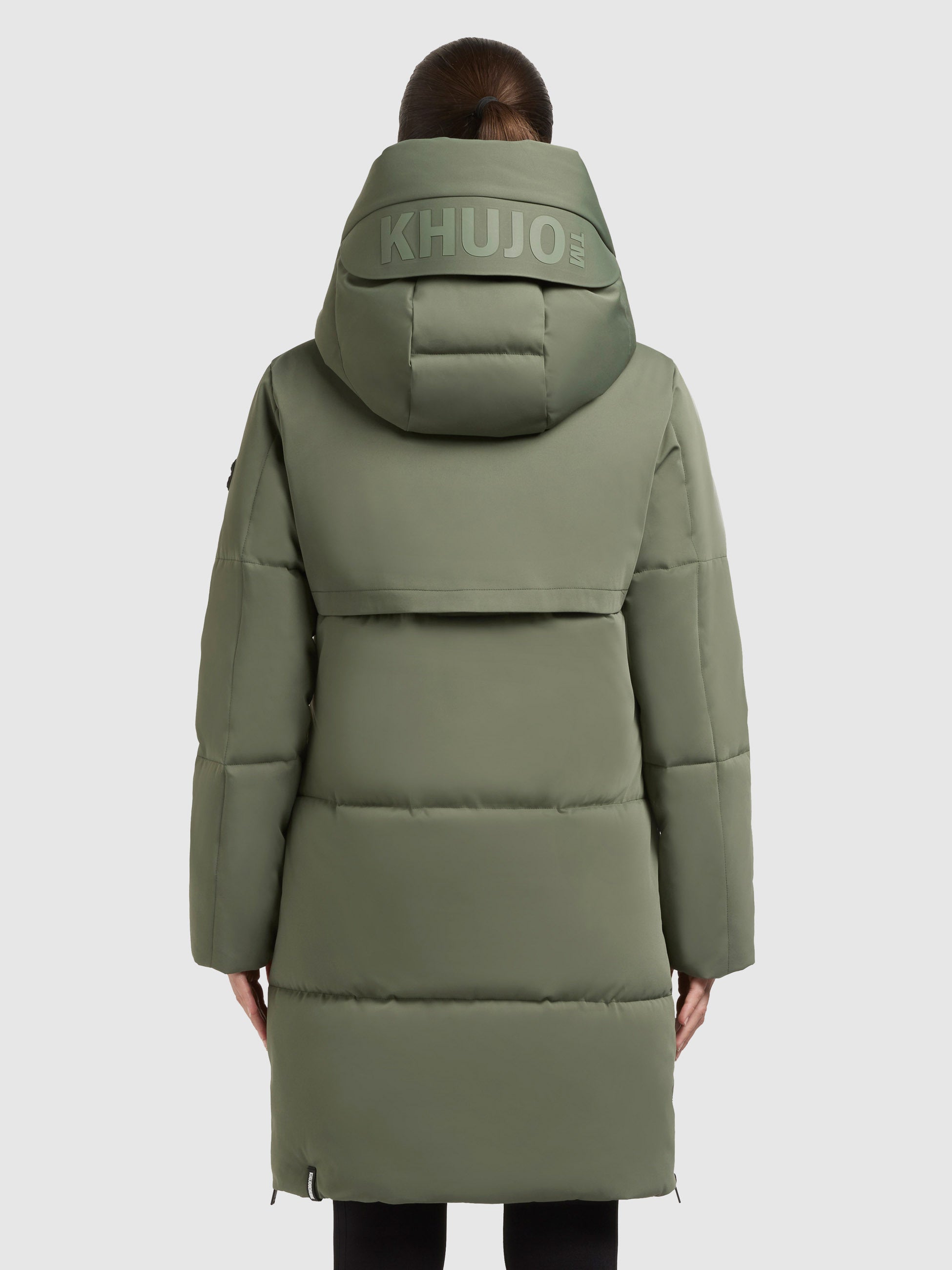 khujo-mantel-nean-damen-kurzmantel-muted-green-teilgesteppt image 3