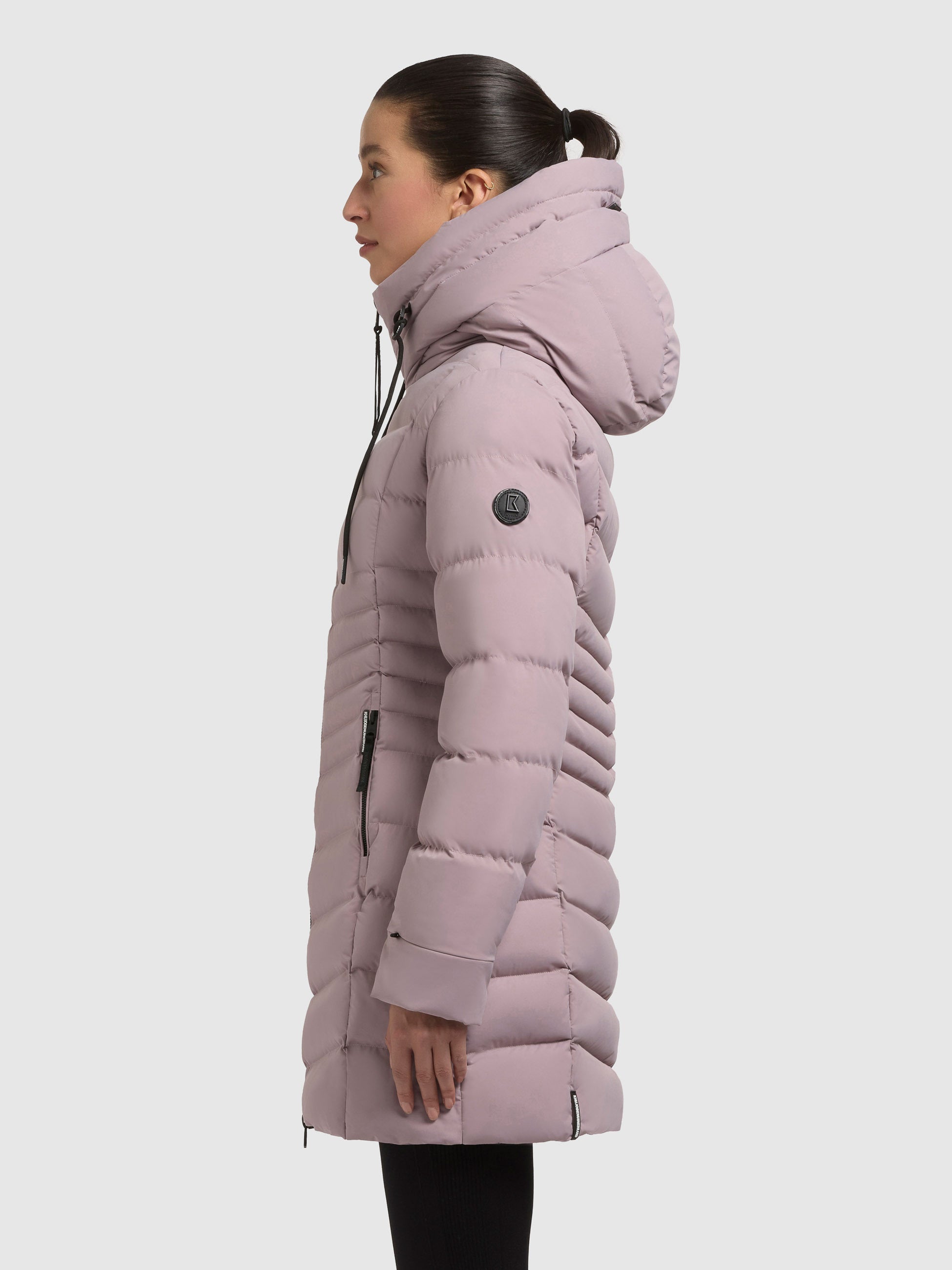 khujo-lava-kurzmantel-pale-mauve-slim-fit-steppjacke-mit-kapuze image 5