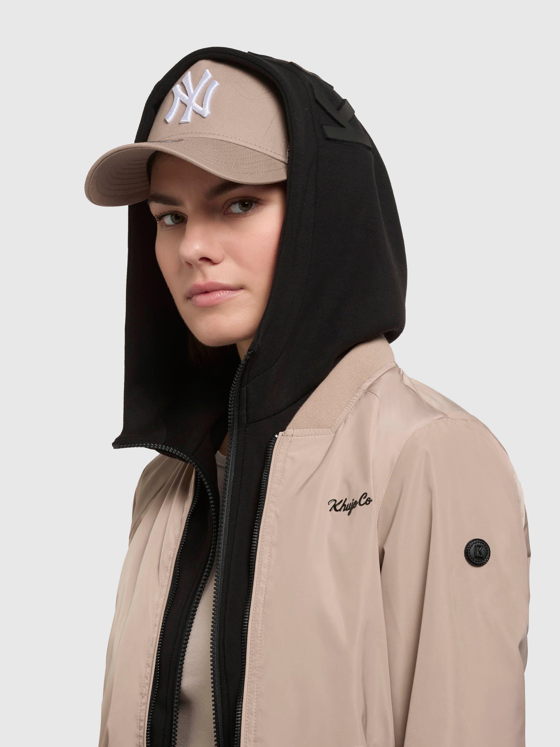 khujo-jacke-seeam-bomberjacke-beige-regular-fit image 7