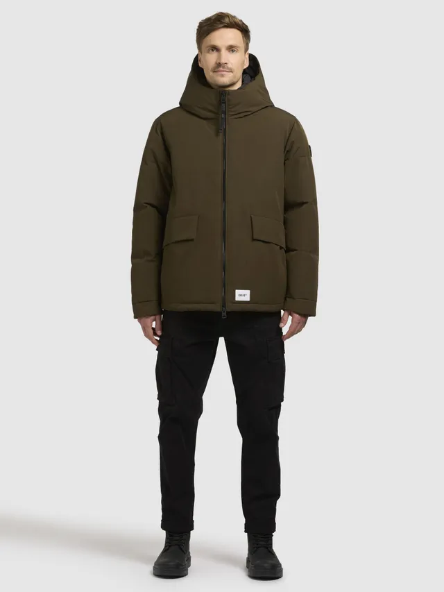 khujo-gero-winterjacke-dunkeloliv-kapuze-wattiert image 1
