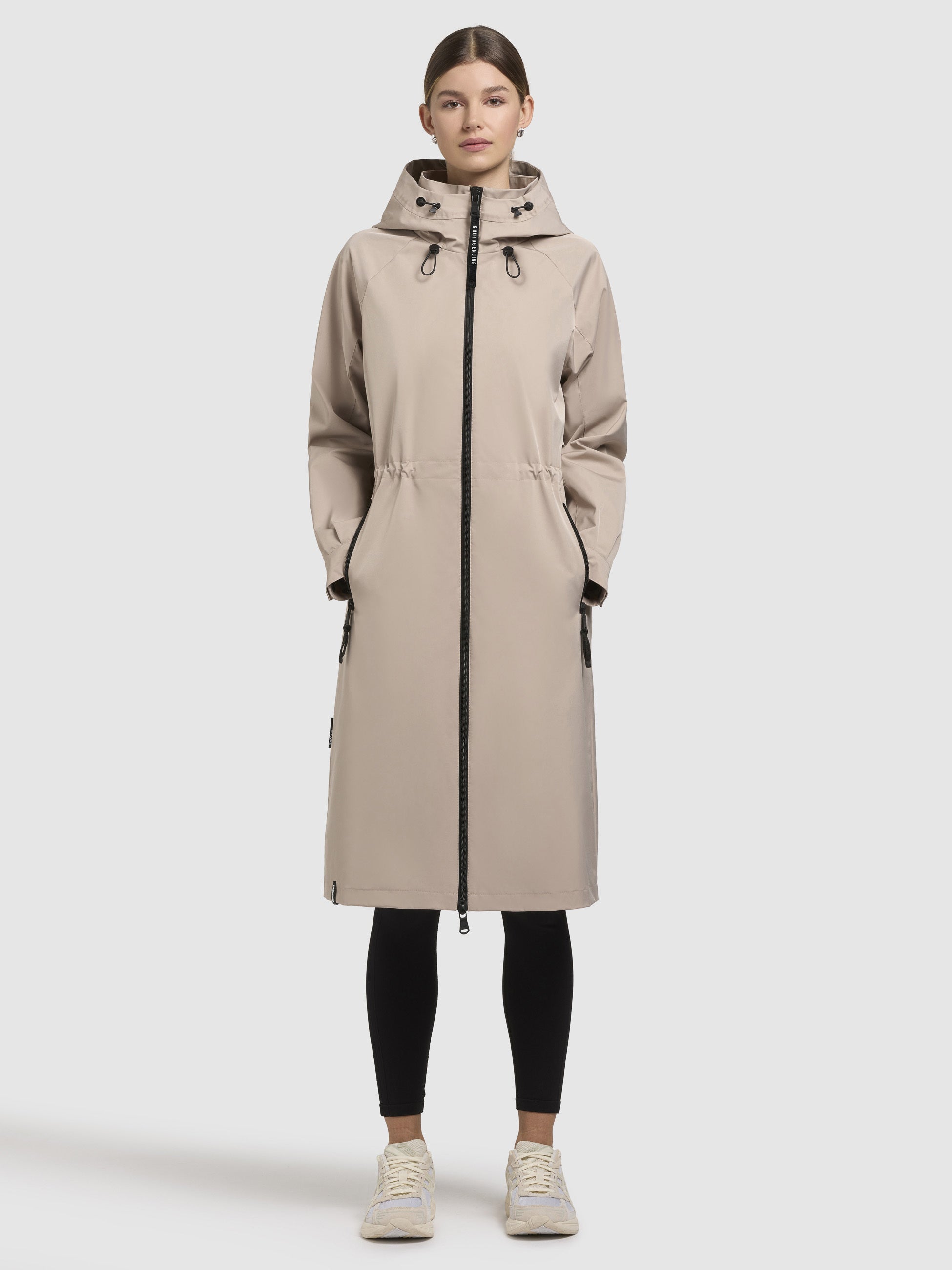 khujo-pinax-sommerparka-beige-knielanger-damen-mantel-mit-kapuze-im-regular-fit image 2