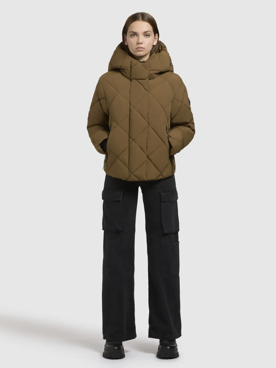 khujo-kimba-damen-steppjacke-gr-n-loose-fit image 1