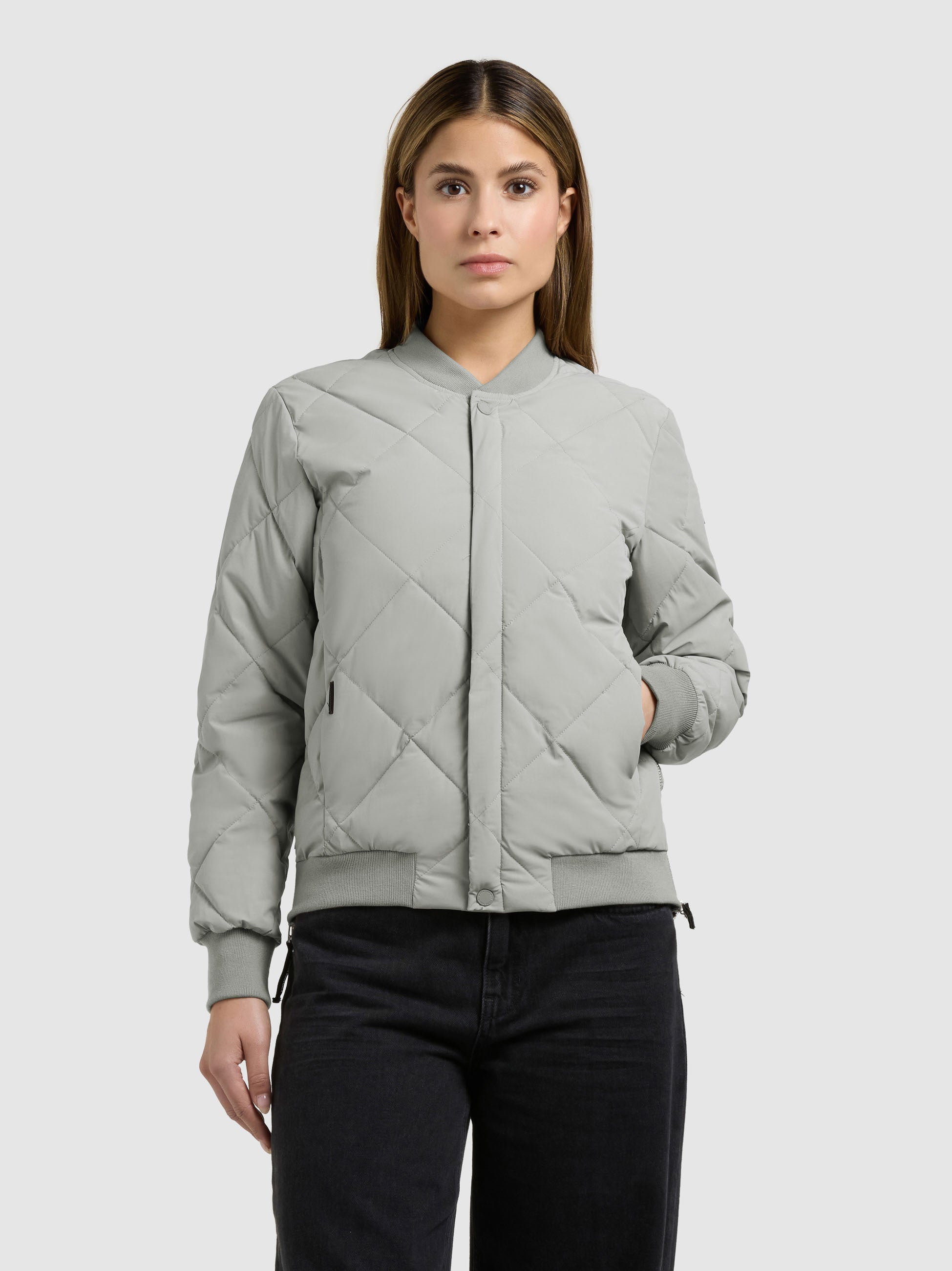 khujo-jacke-ange2-cloud-green-kurze-bomber-steppjacke-f-r-damen image 1