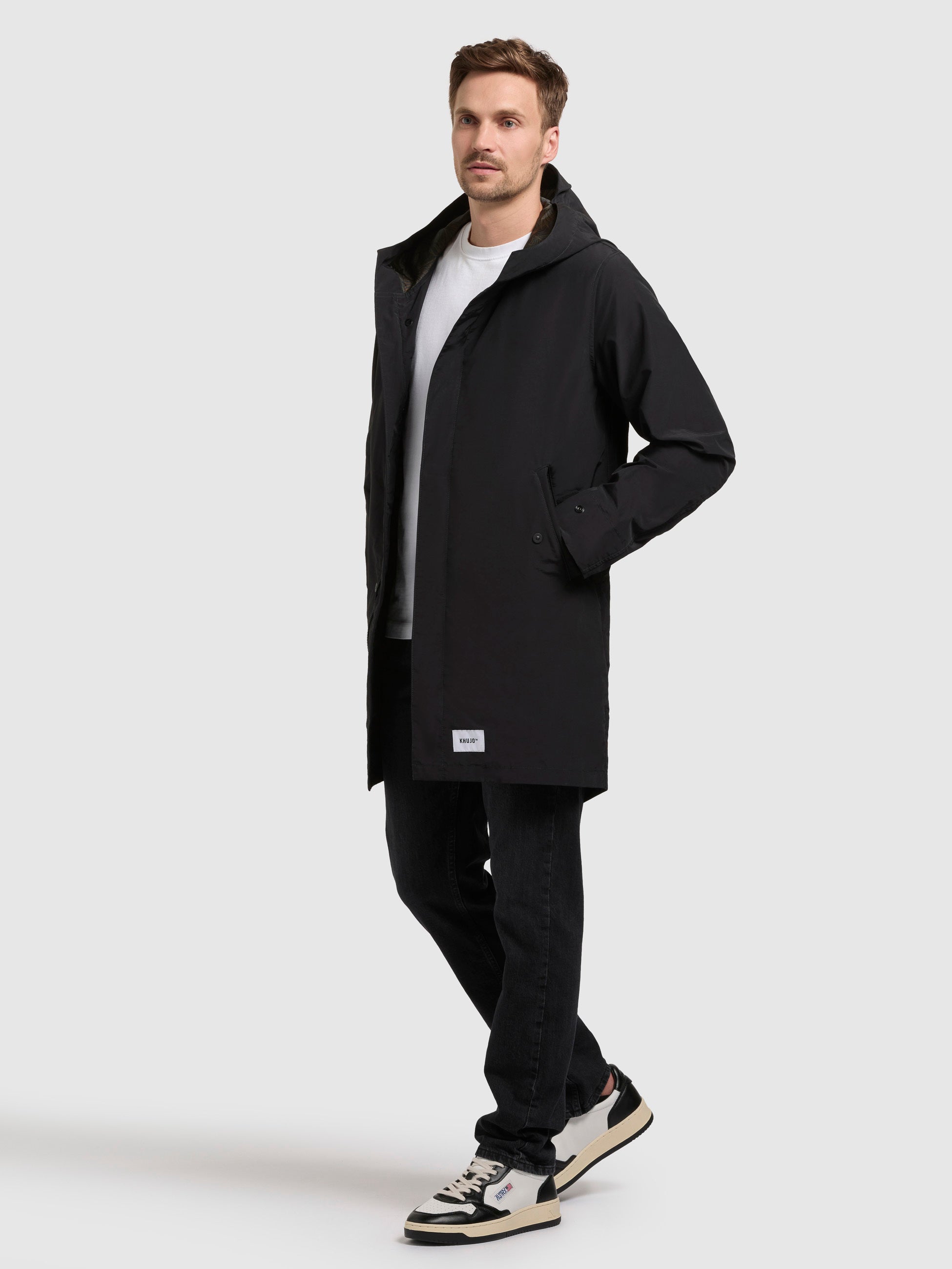 khujo-mantel-kolya-schwarz-parka-kurzmantel image 5