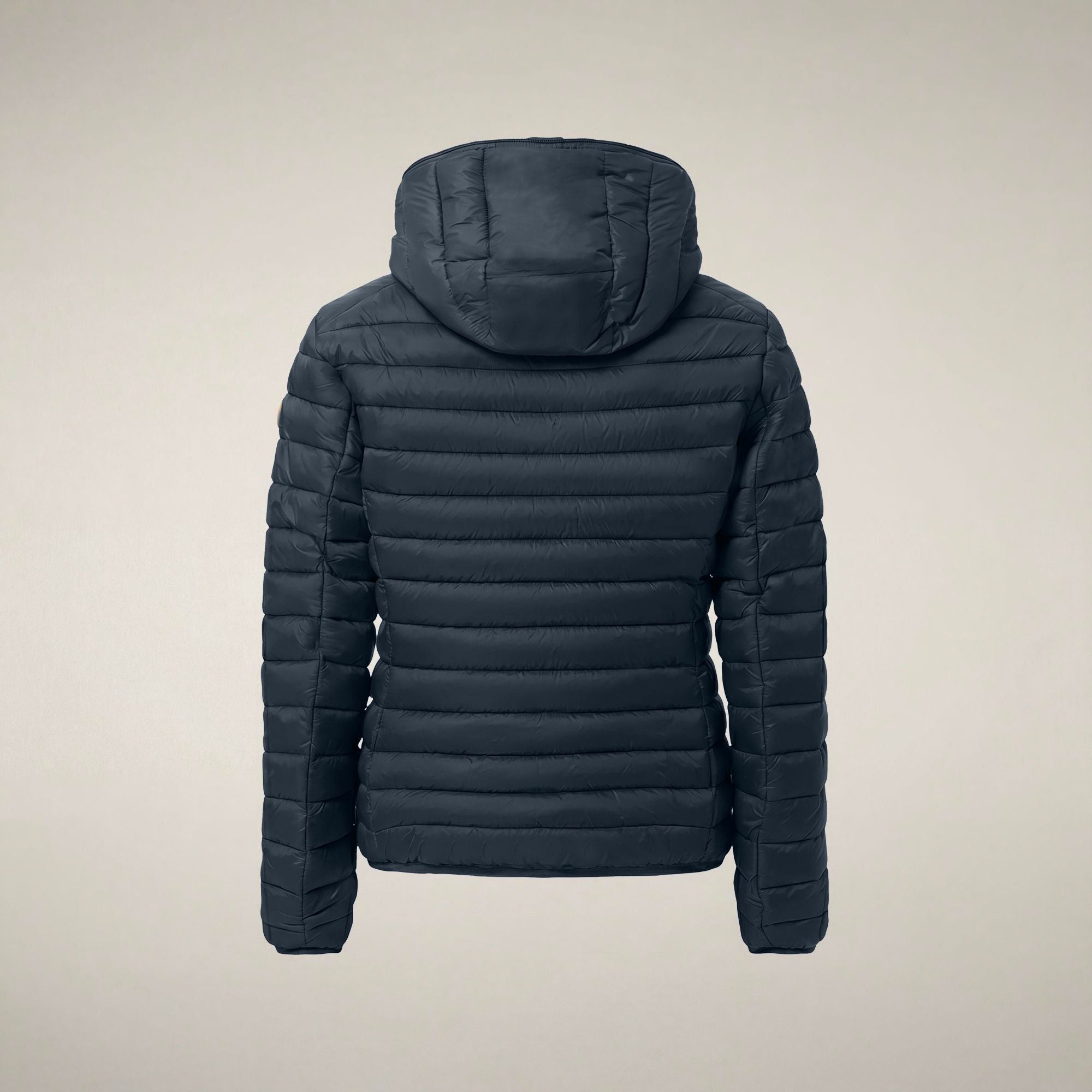 save-the-duck-daisy-damen-daunenjacke-blau-schwarz-mit-kapuze image 4