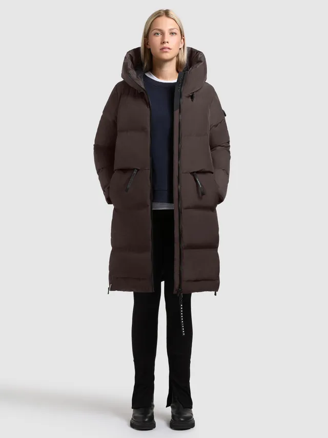 khujo-mantel-aroma2-moody-plum-damen-steppmantel-loose-fit image 1