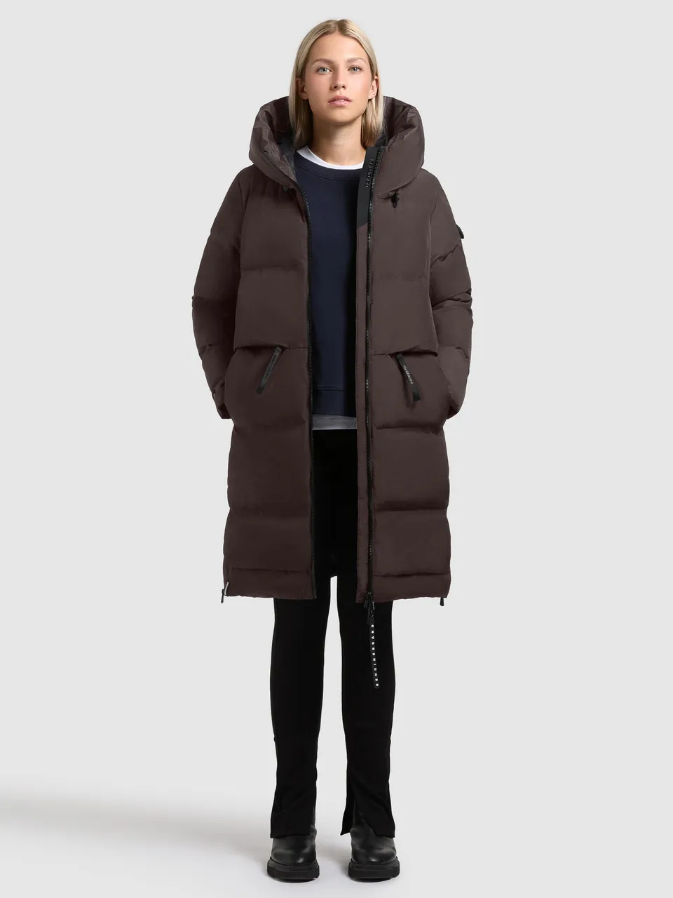 khujo-mantel-aroma2-moody-plum-damen-steppmantel-loose-fit image 1