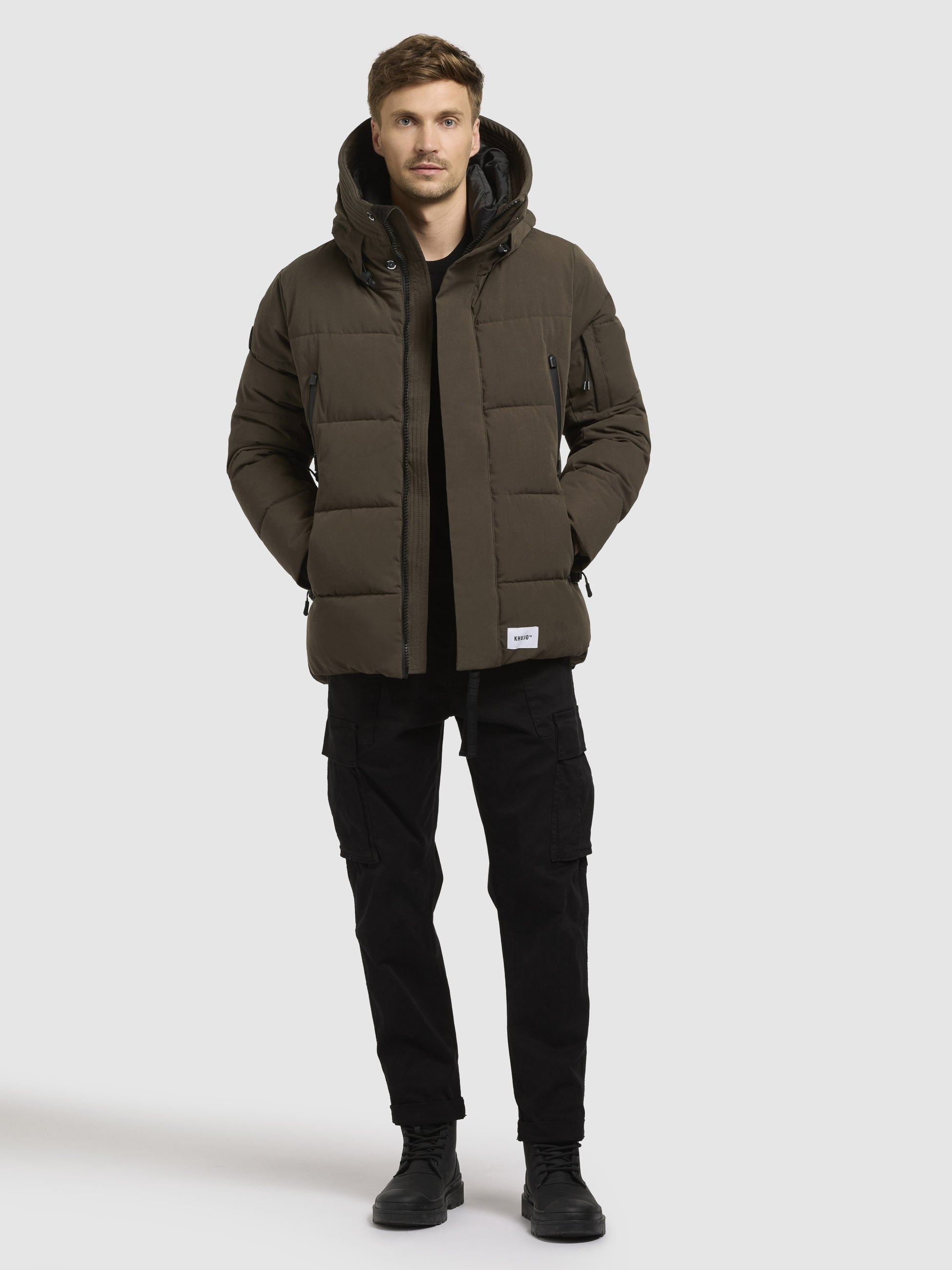 khujo-steppjacke-tato-khaki-h-ftlang-mit-kapuze image 6