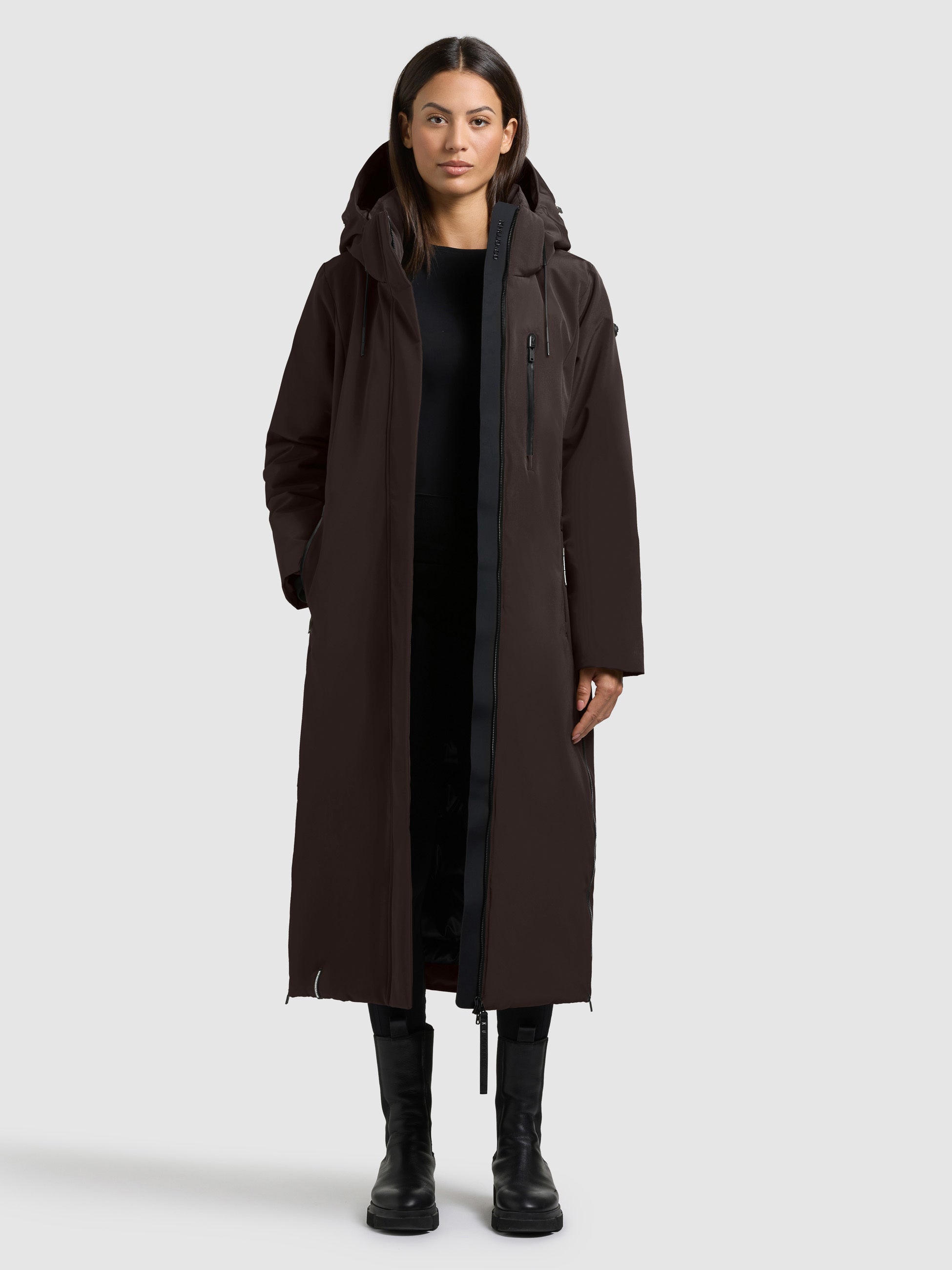 khujo-coat-lofi3-moody-plum-wadenlanger-damen-wintermantel-wasserabweisend image 1