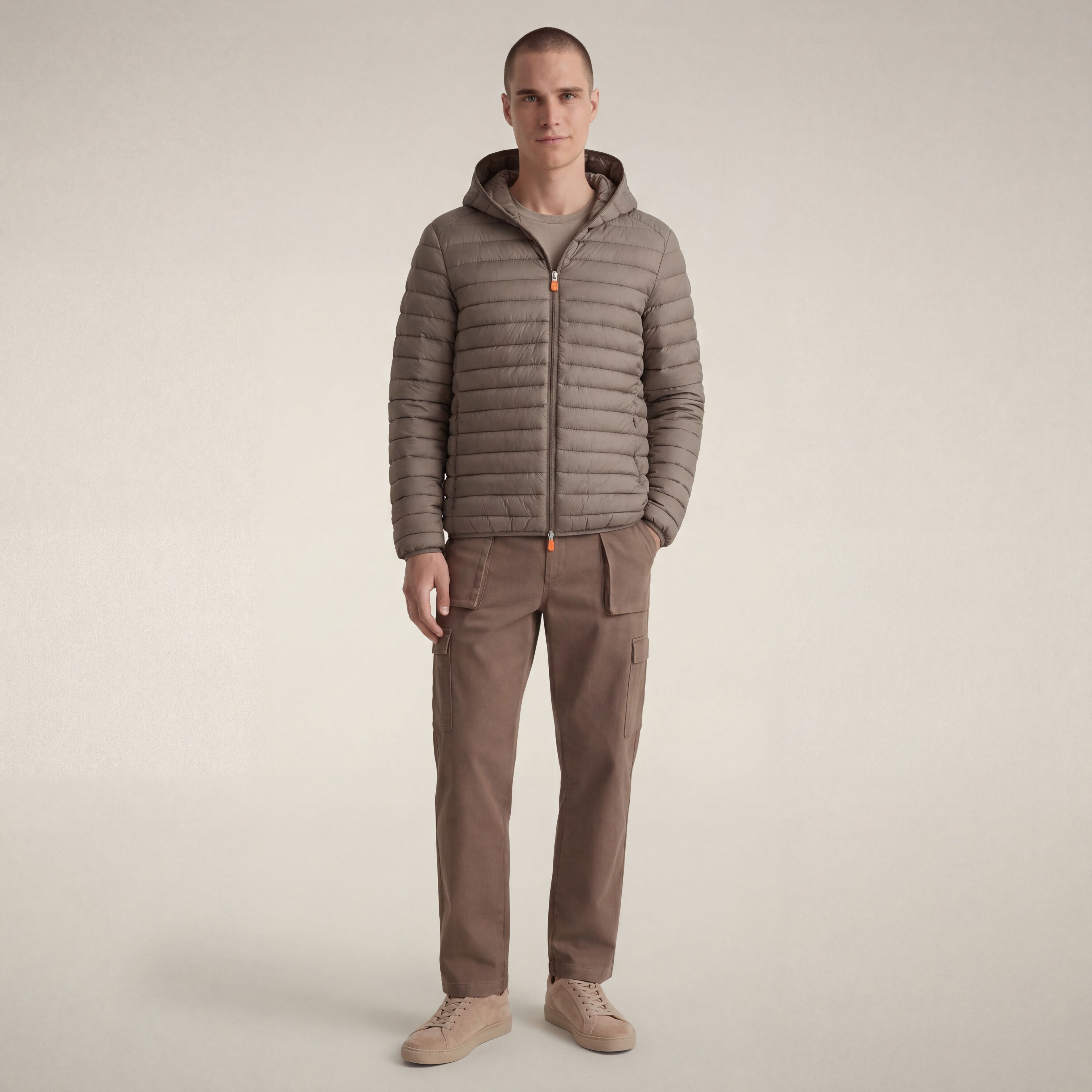 save-the-duck-donald-herren-daunenjacke-grau-elefant-mit-kapuze image 1