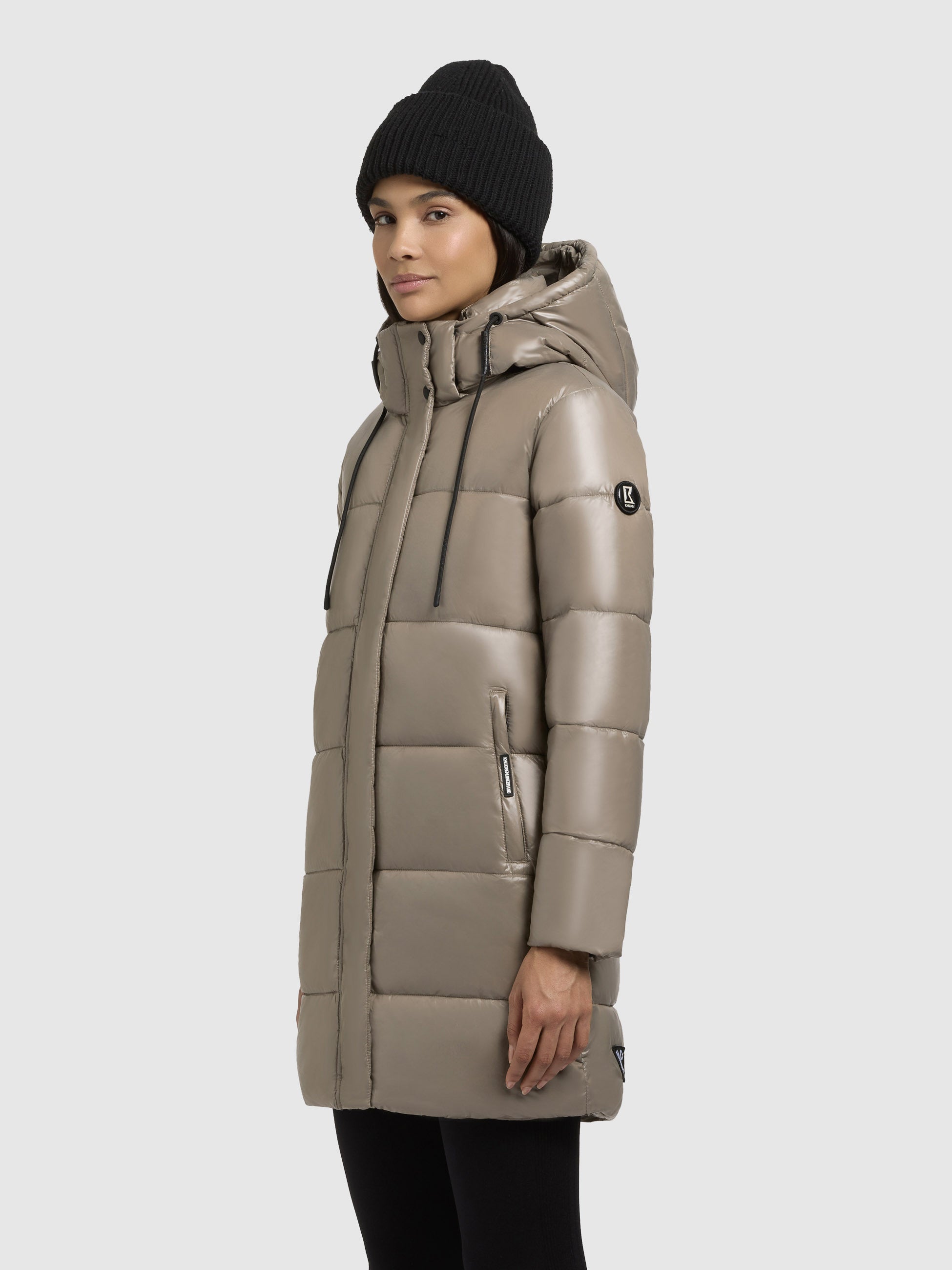 khujo-mantel-jadet2-beige-steppmantel-damen-kurz-gl-nzend image 5