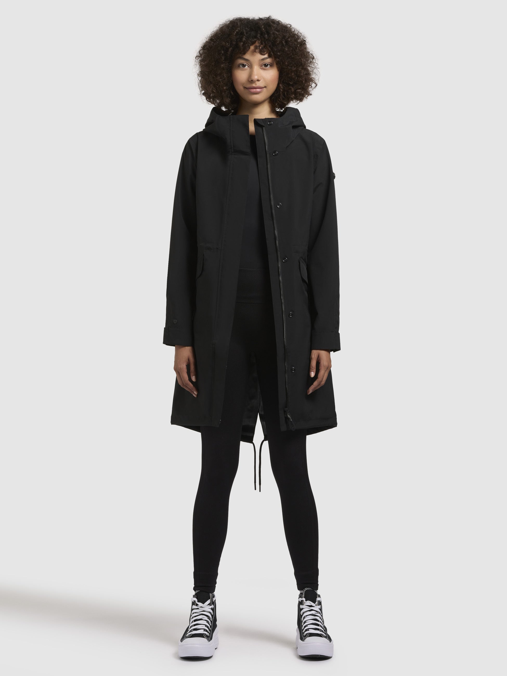 khujo-coat-namara-black-kurzer-damen-steppmantel-mit-kapuze image 1