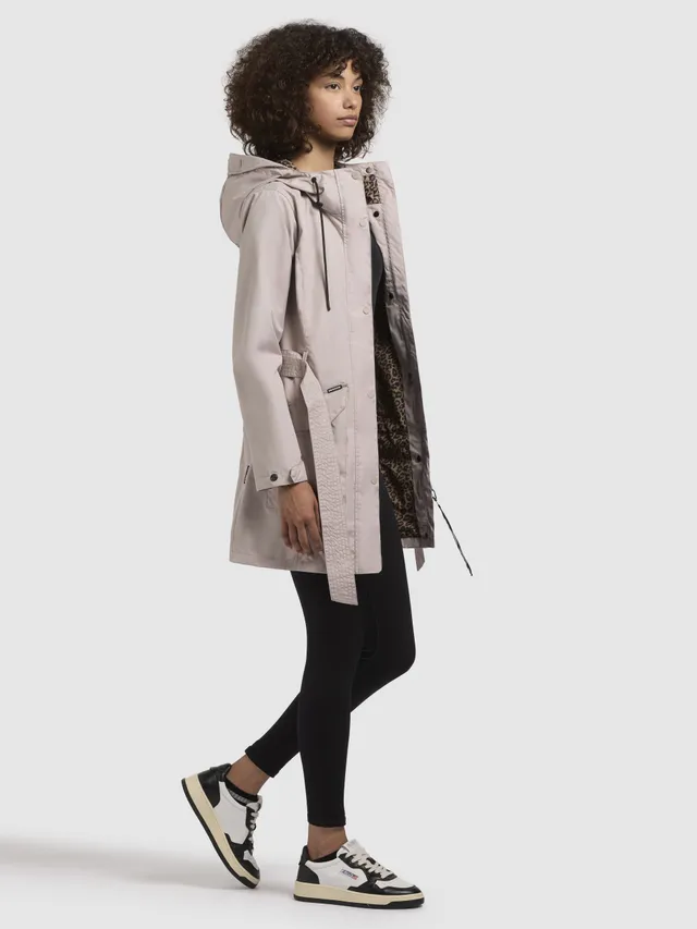 khujo-jacke-mosti-graulila-damen-sommerparka-trenchcoat-mit-kapuze-und-g-rtel image 1
