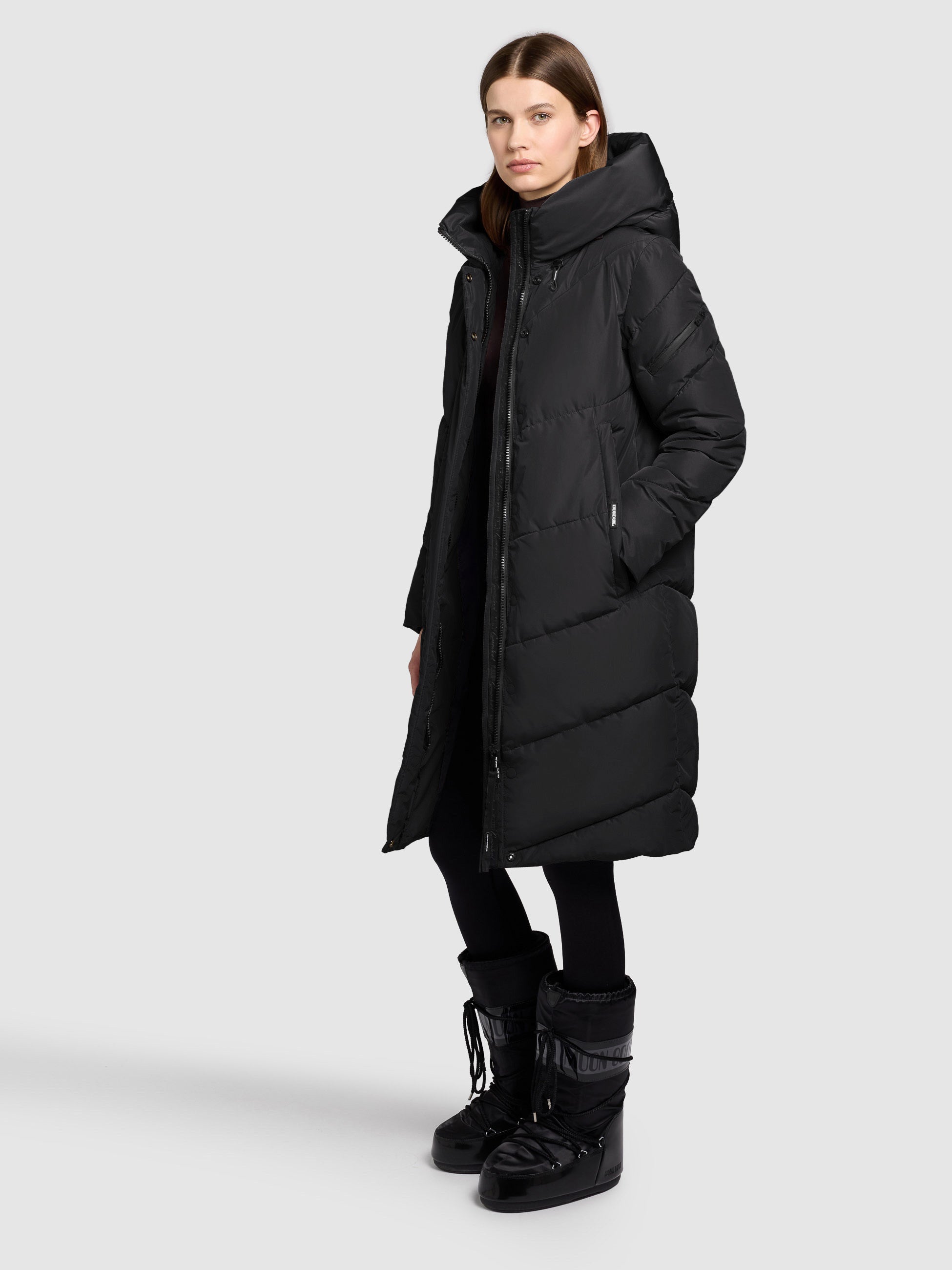 khujo-mantel-jange-black-knielanger-steppmantel-mit-fleece image 2