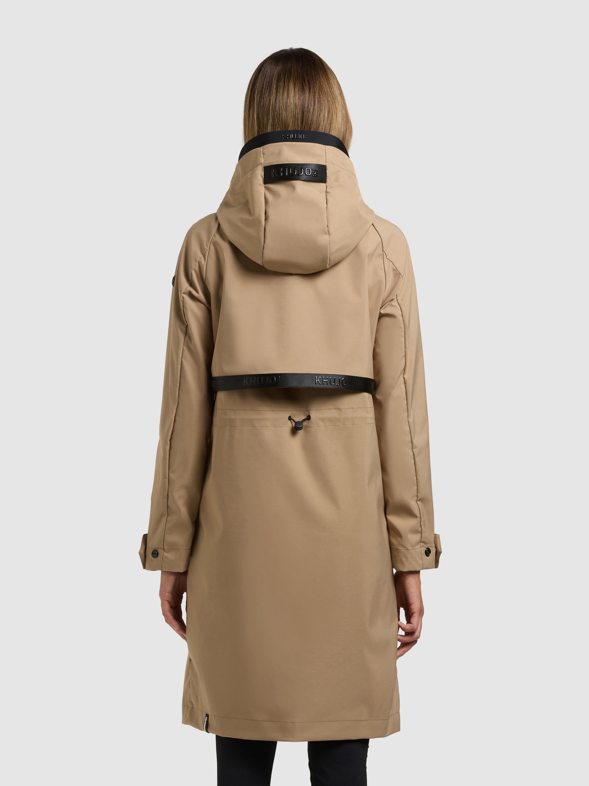 khujo-jacke-femke2-wasserdichter-parka-in-dark-beige-im-slim-fit image 3