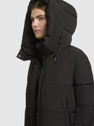 khujo-coat-soulani4-damen-steppmantel-wadenlang-in-black image 7