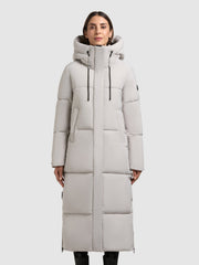 khujo-coat-lumra2-platinum-gray-wadenlanger-steppmantel-regular-fit image 8