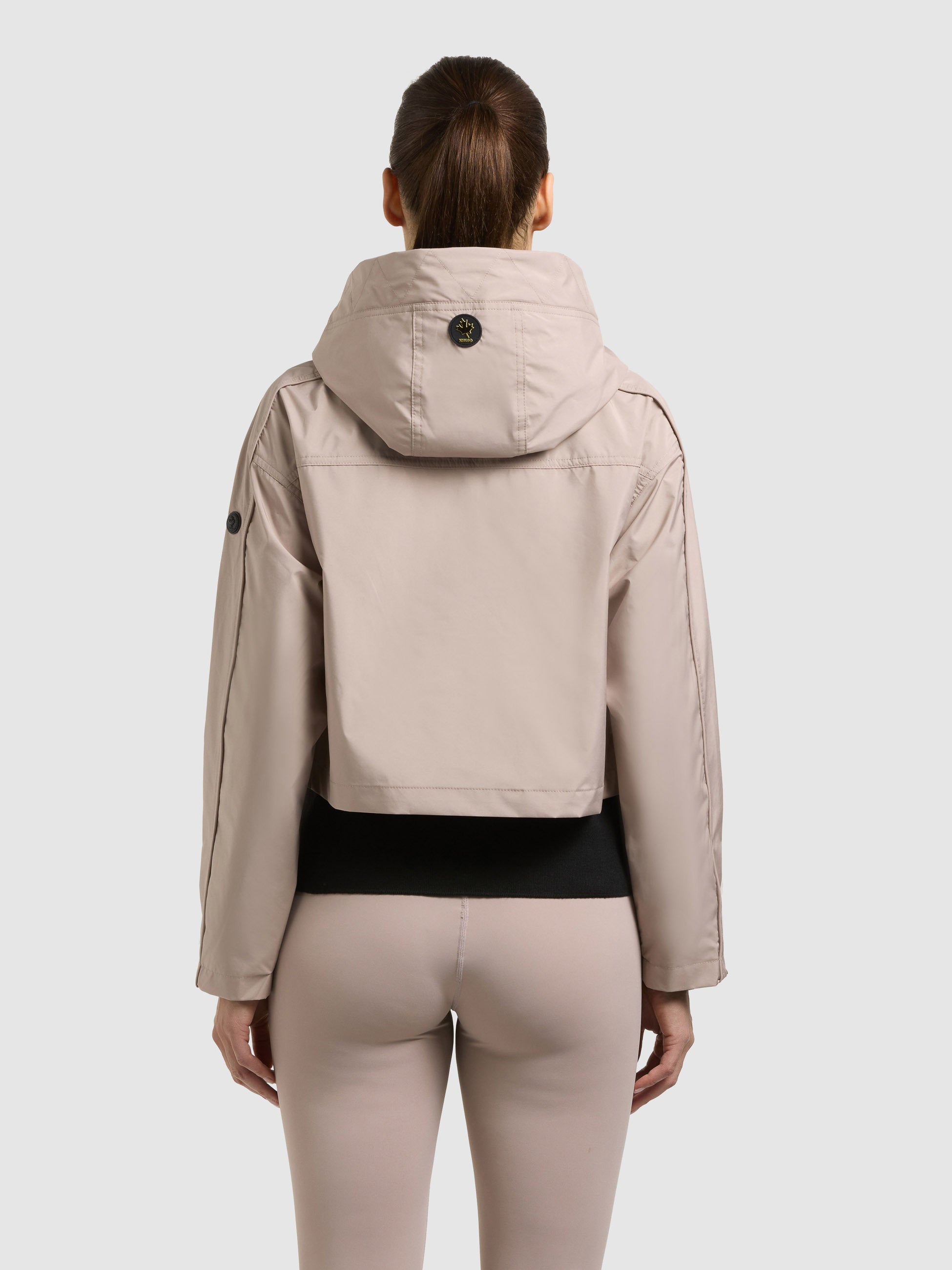 khujo-jacke-amelia-latte-beige-damen-wasserabweisender-windbreaker-mit-kapuze image 3
