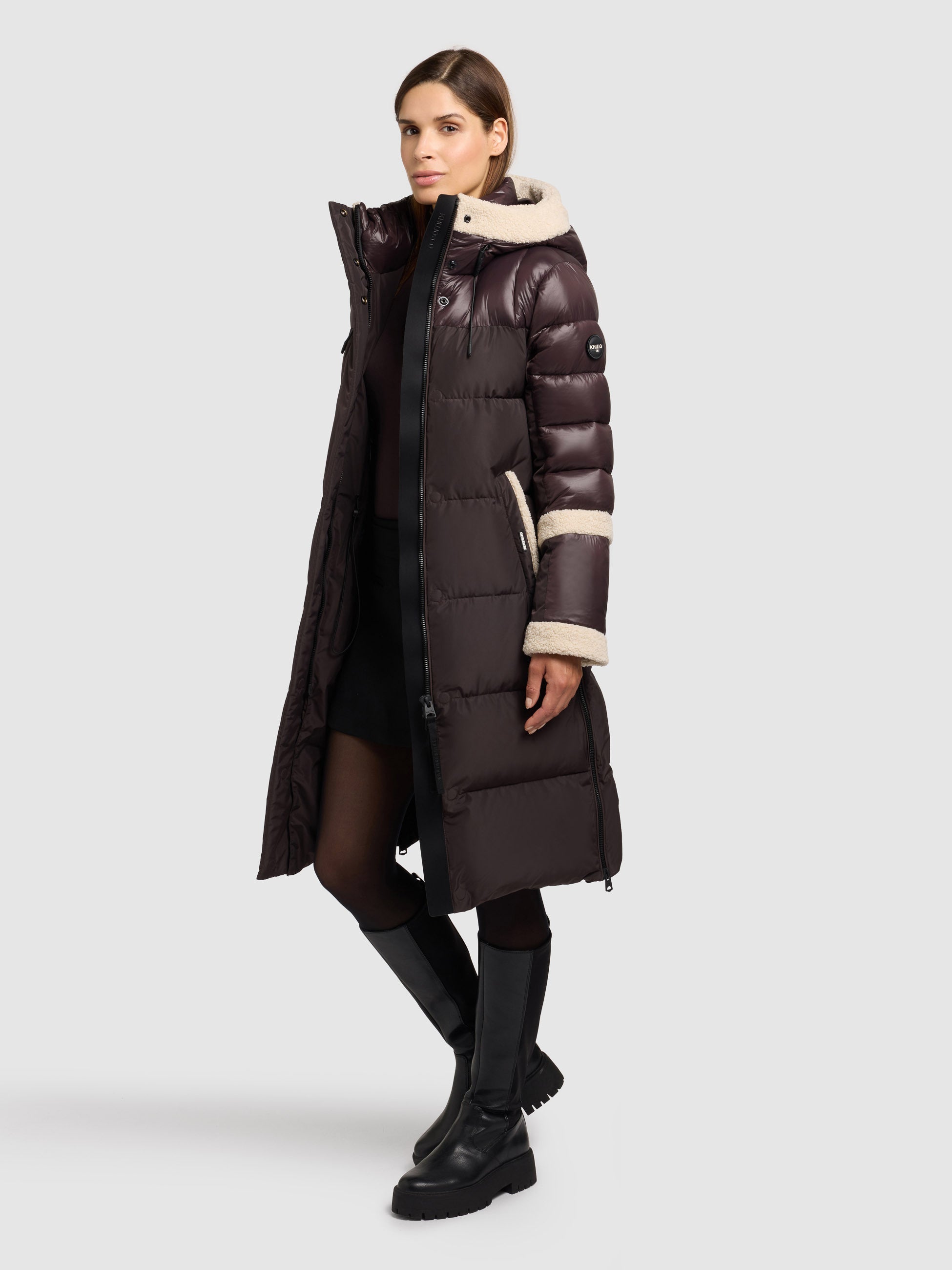 khujo-mantel-desna2-moody-plum-damen-steppmantel-knielang-mit-teddyfleece image 6