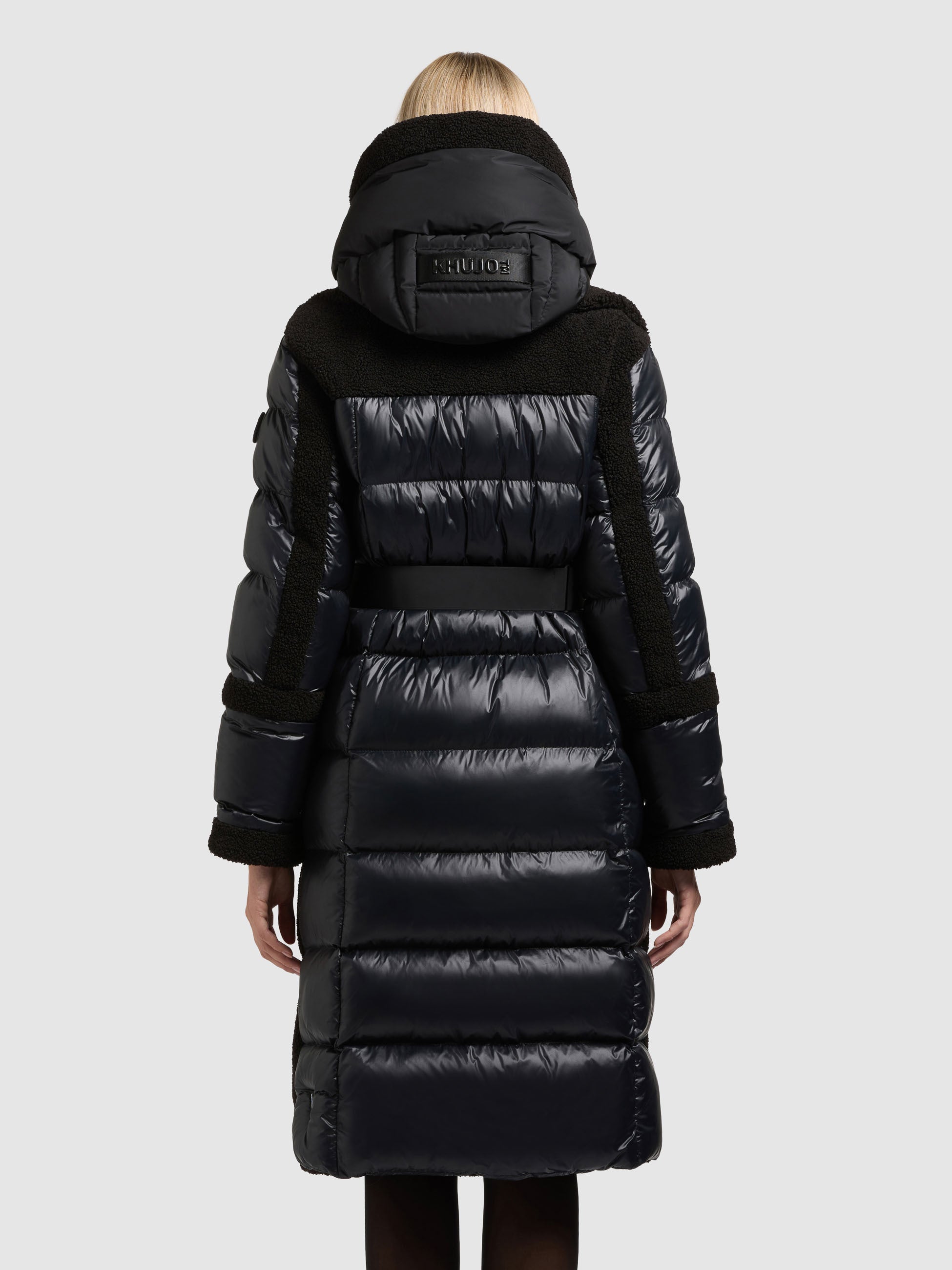 khujo-mantel-kalmia-black-damen-teddy-kurzmantel-mit-g-rtel-und-kapuzeneinsatz image 3