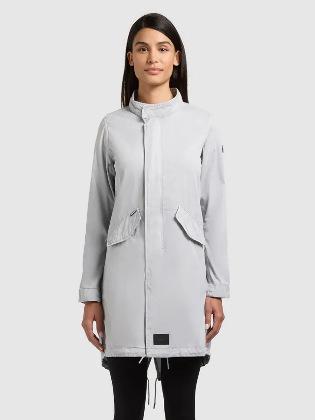 khujo-mantel-theres-light-grey-damen-parka-regular-fit-baumwoll-twill image 1