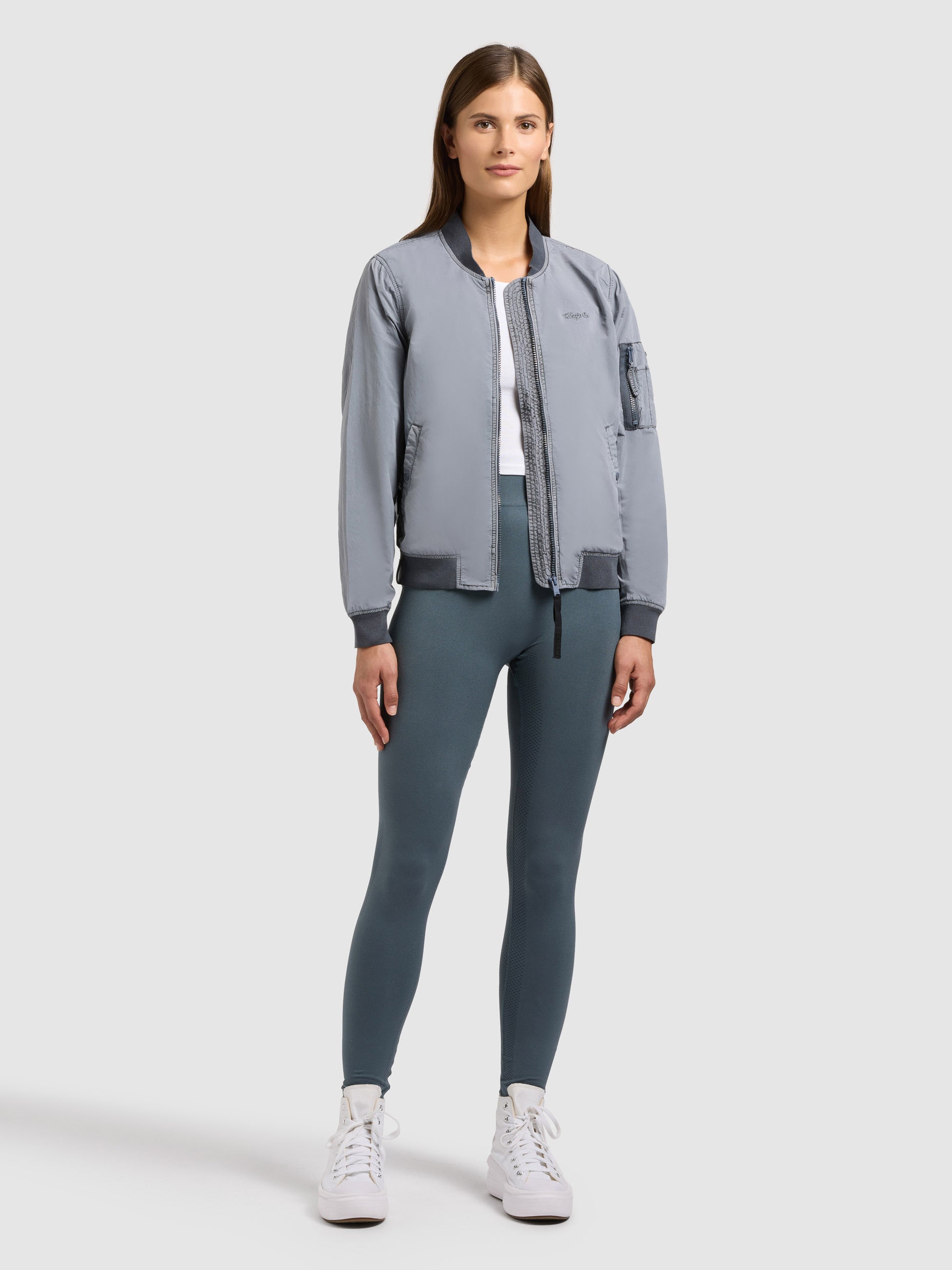 khujo-jacke-denz-misty-blue-ungef-tterte-bomberjacke-blouson image 6