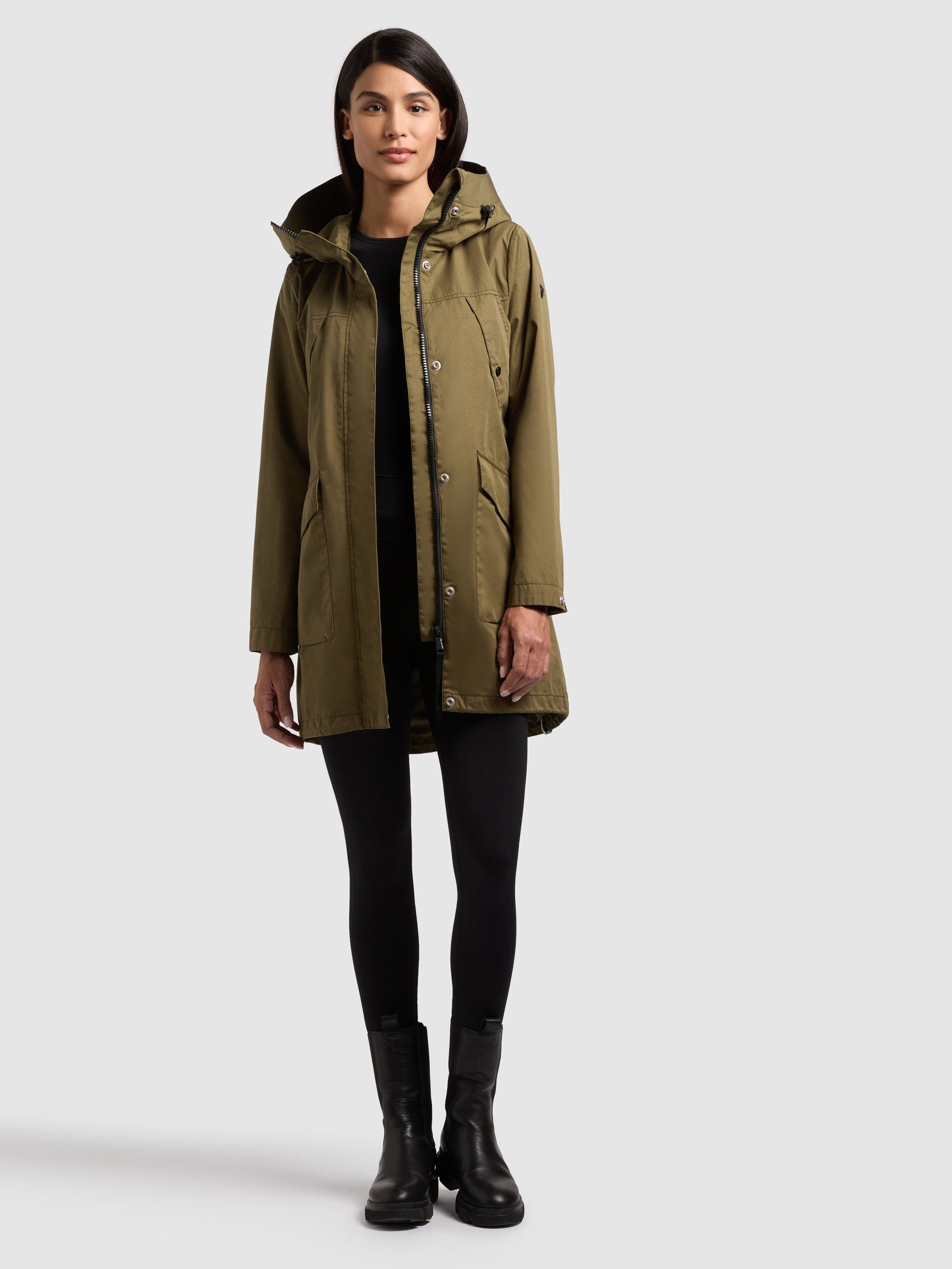 khujo-mantel-agev-dark-olive-damen-bergangsparka-aus-baumwoll-mix image 2