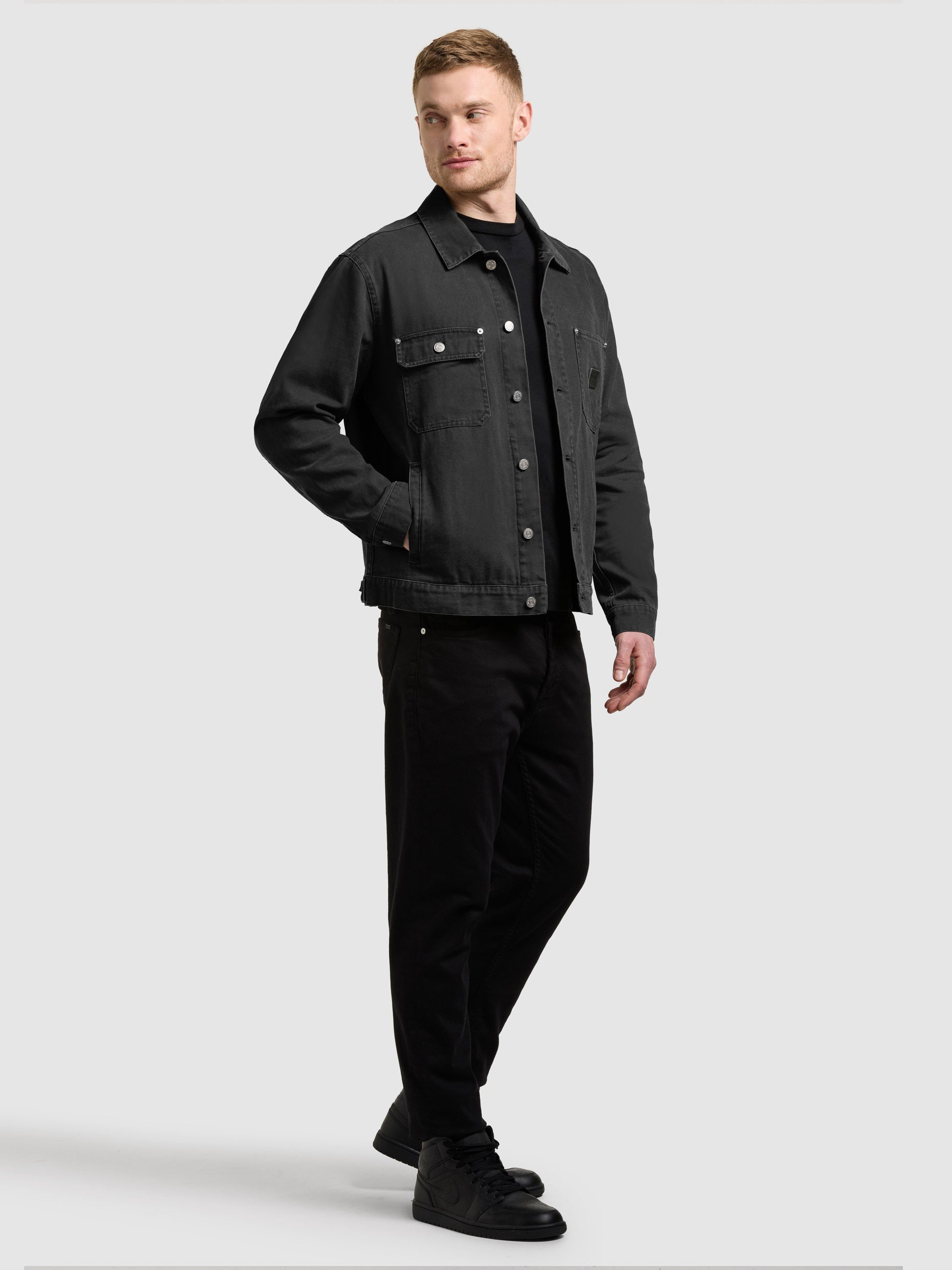 khujo-jacke-ronny-black-workwear-jacke-aus-baumwoll-canvas image 6